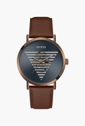 Guess Men's Brown Analog Leather Strap Watch | GW0503G4-men-watchesandjewellery-watches-image-1