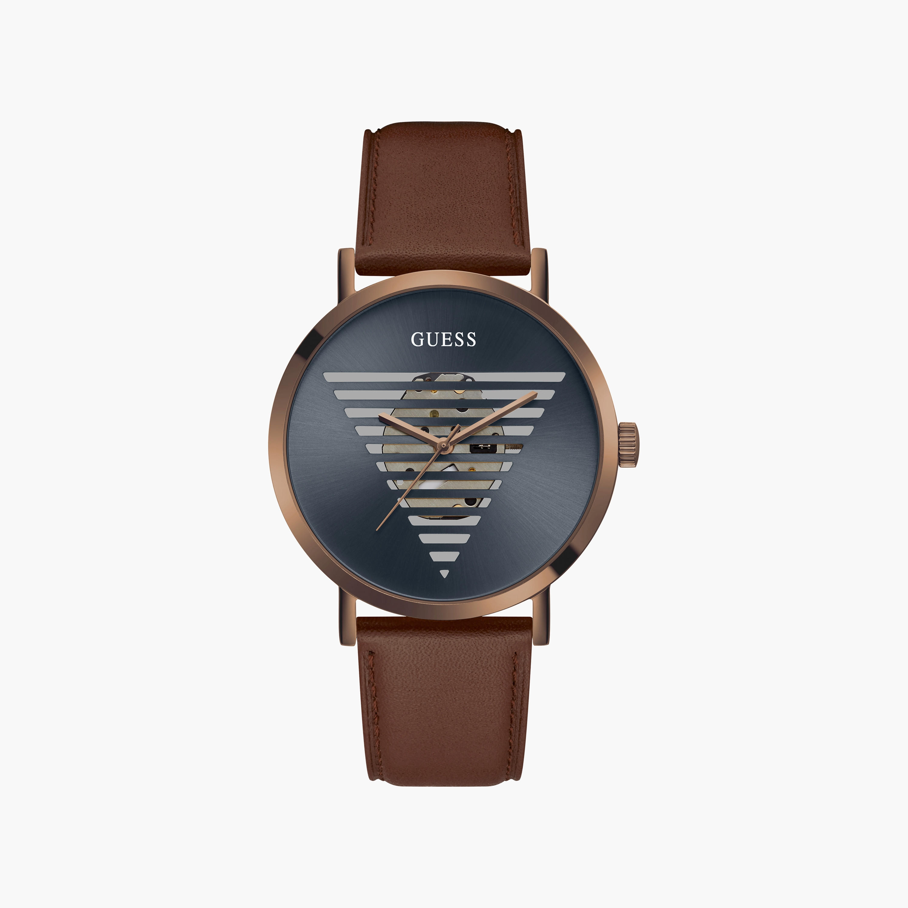 Guess Men's Brown Analog Leather Strap Watch | GW0503G4-men-watchesandjewellery-watches-image-1