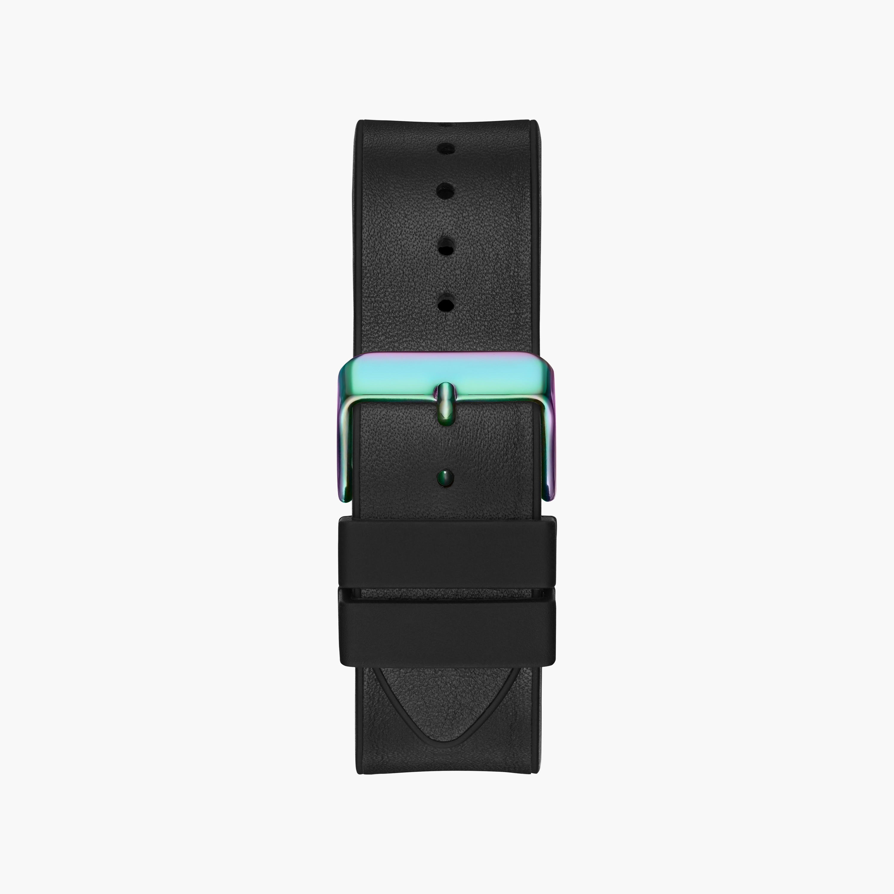Guess Men's Black Analog Genuine Leather Strap Watch | GW0202G5 | 42 MM-men-watchesandjewellery-watches-image-3