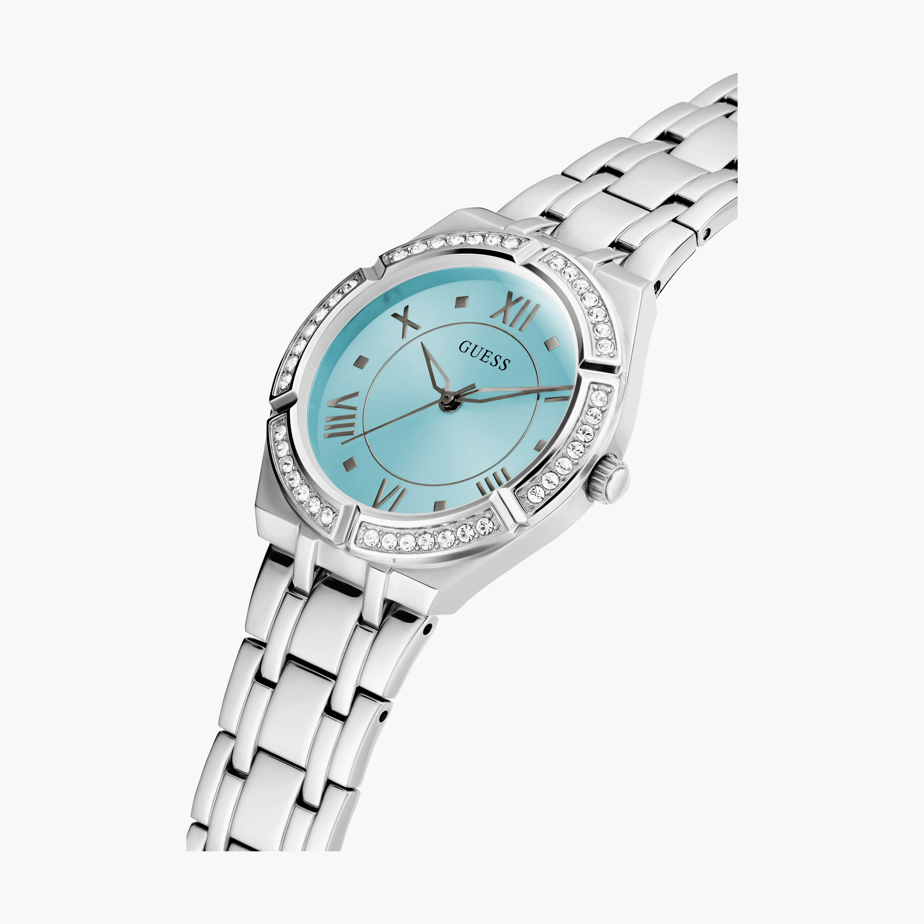 Guess Women's Silver Analog Stainless Steel Strap Watch | GW0033L7 | 36 MM-women-watchesandjewellery-watches-image-4