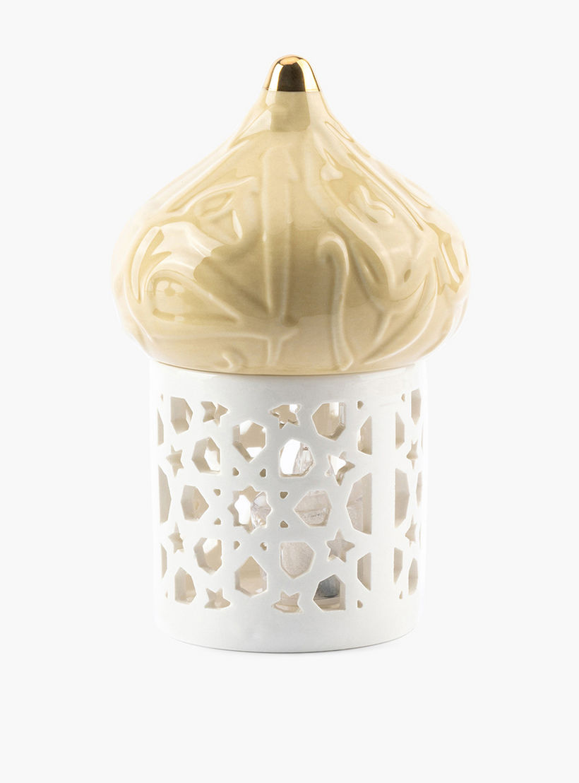 حامل شموع من صغيرة بورسلان بتفاصيل مفرغة من أوتانتيك ديوان - 16 سم-household-decor-candleholdersandlanterns-image-2
