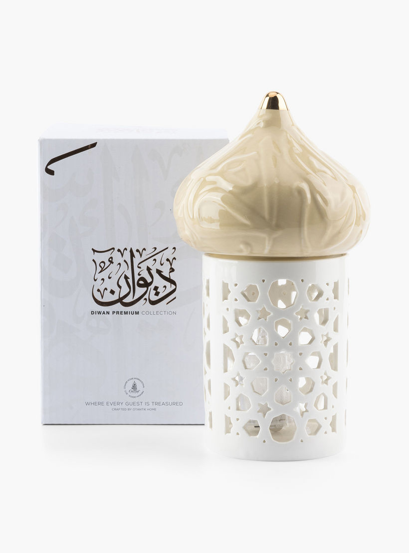 حامل شموع من صغيرة بورسلان بتفاصيل مفرغة من أوتانتيك ديوان - 22 سم-household-decor-candleholdersandlanterns-image-3