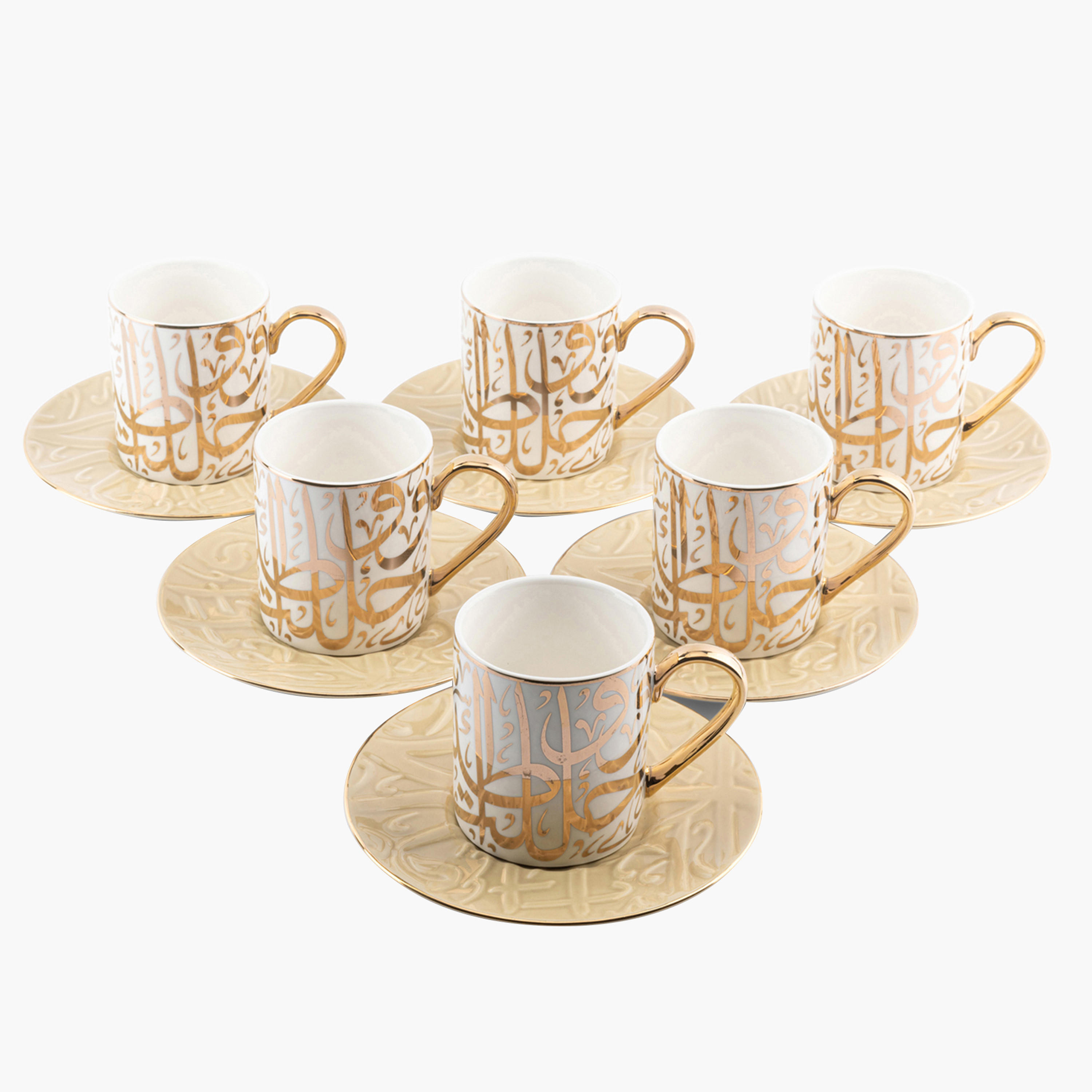 Otantik 12-Piece Porcelain Cup and Saucer Set-household-dining-teaandcoffee-teaandcoffeesets-image-1