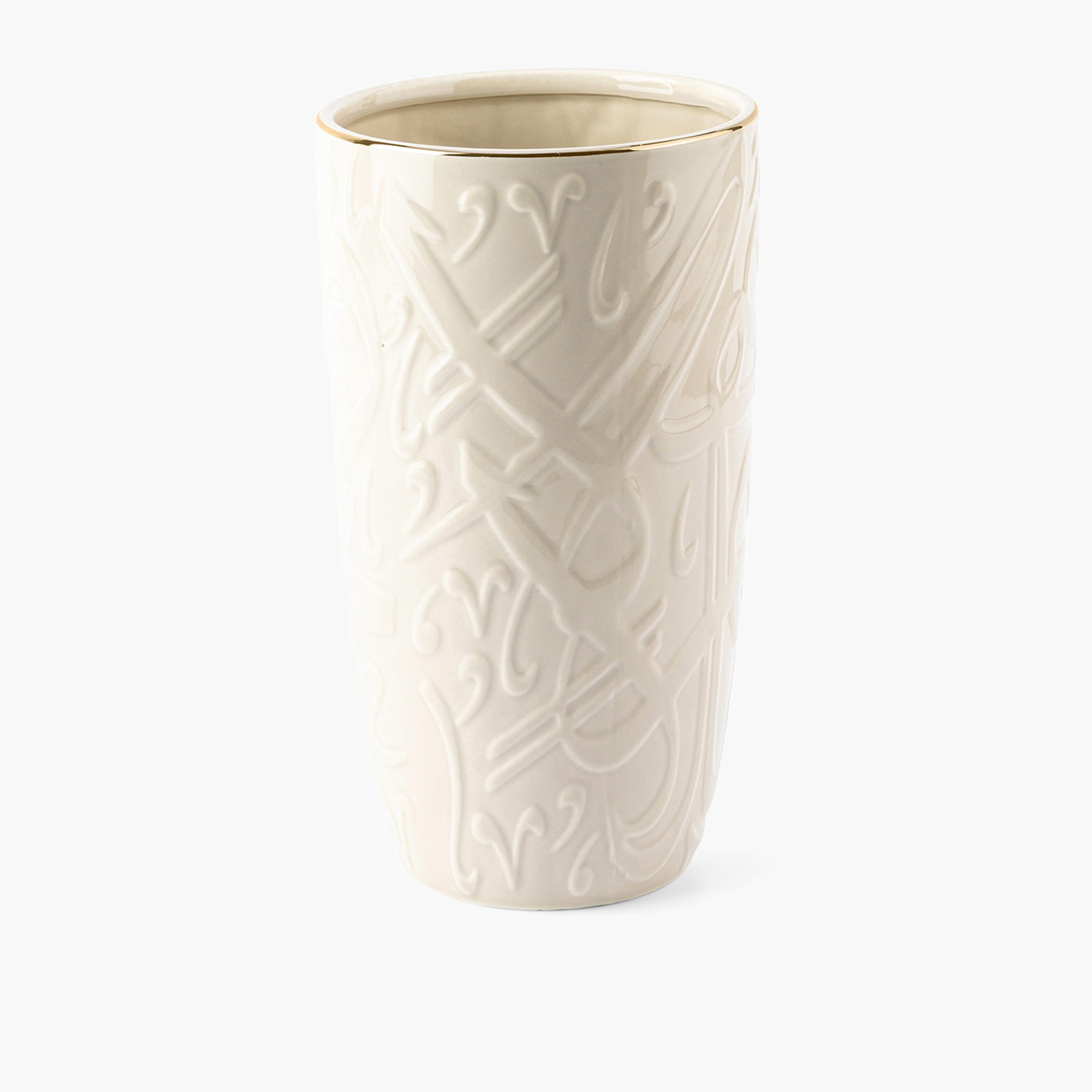 Otantik Diwan Porcelain Vase - 13x13x25 cms-household-decor-vasesandbowls-image-2