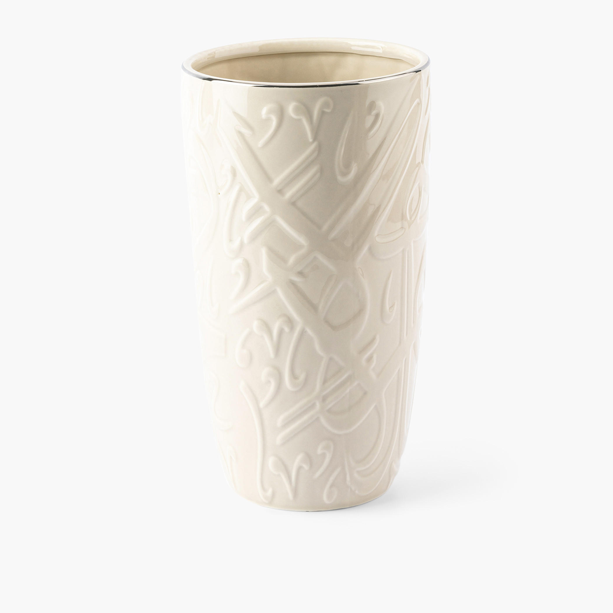 Otantik Diwan Porcelain Vase - 13x13x25 cms-household-decor-vasesandbowls-image-2