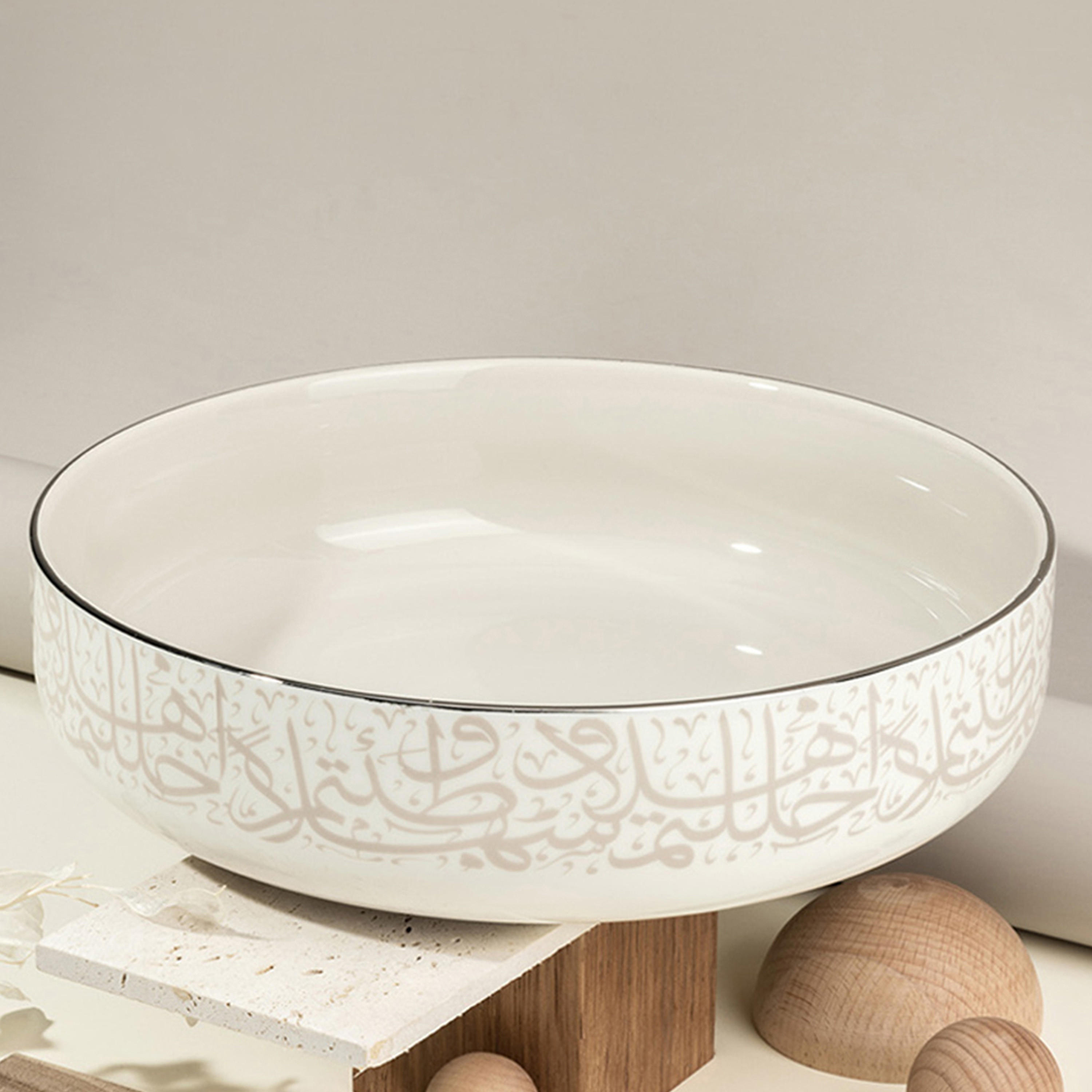 Otantik Diwan Printed Porcelain Decorative Bowl - 25 cm-household-dining-dinnerware-bowls-image-1