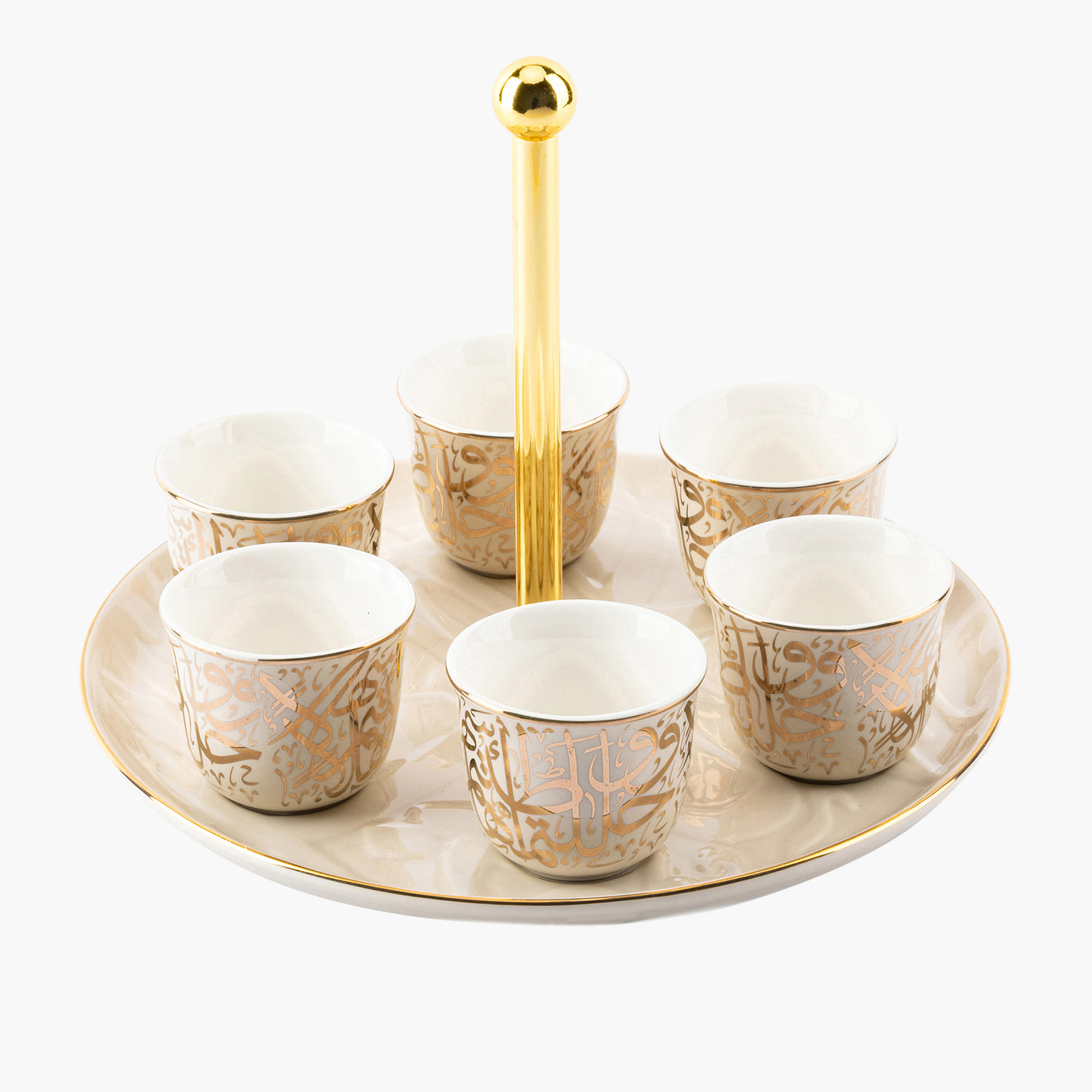طقم فناجين قهوة مع حامل 7 قطع من أوتانتيك-household-dining-glassware-drinkingglasses-image-1