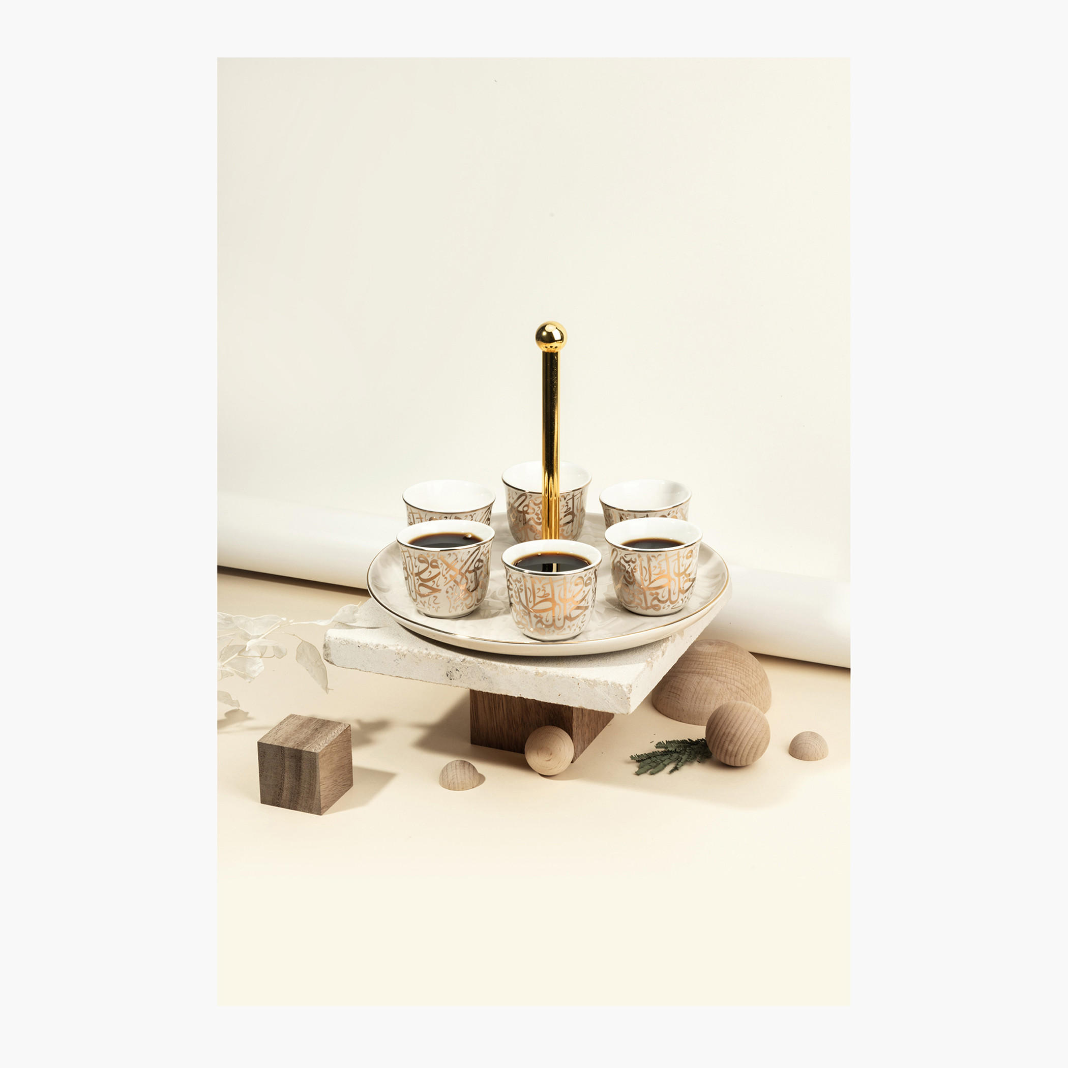 Otantik 7-Piece Kahwa Cup Set with Holder-household-dining-glassware-drinkingglasses-image-2