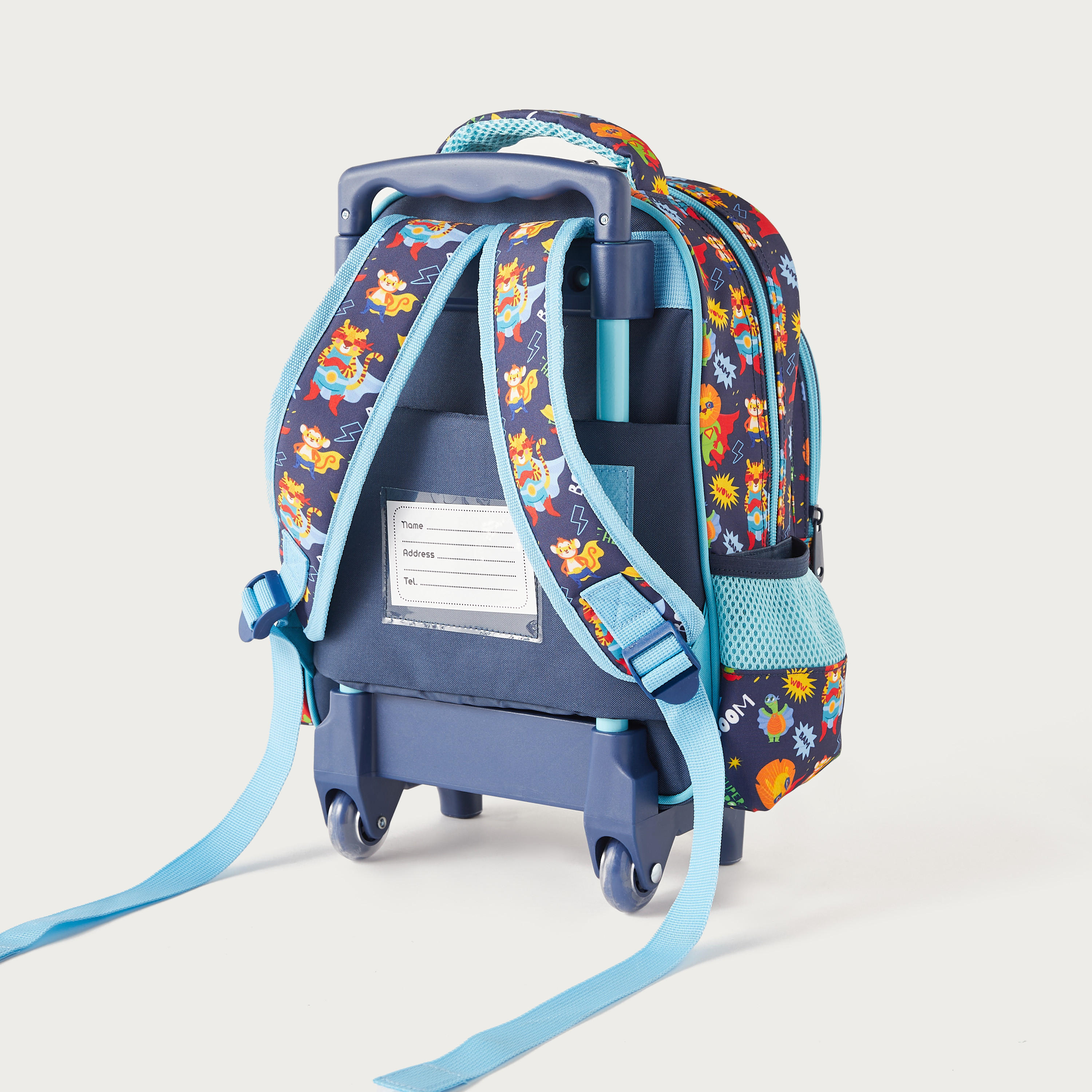 Must All-Over Amimal Hero Print Softcase Trolley Bag with Retractable Handle and Wheels-school-bagsandbackpacks-trolleybags-image-5