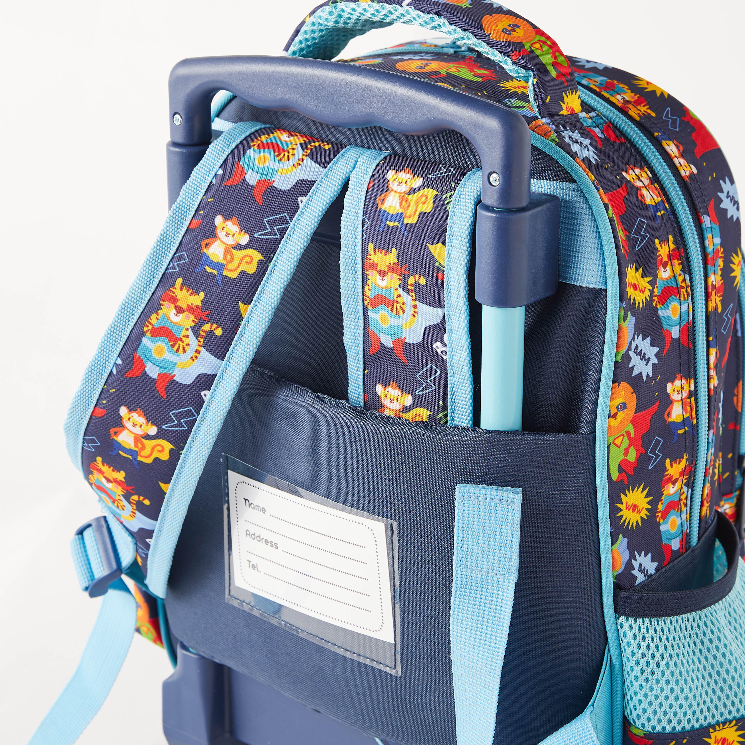 Must All-Over Amimal Hero Print Softcase Trolley Bag with Retractable Handle and Wheels-school-bagsandbackpacks-trolleybags-image-6