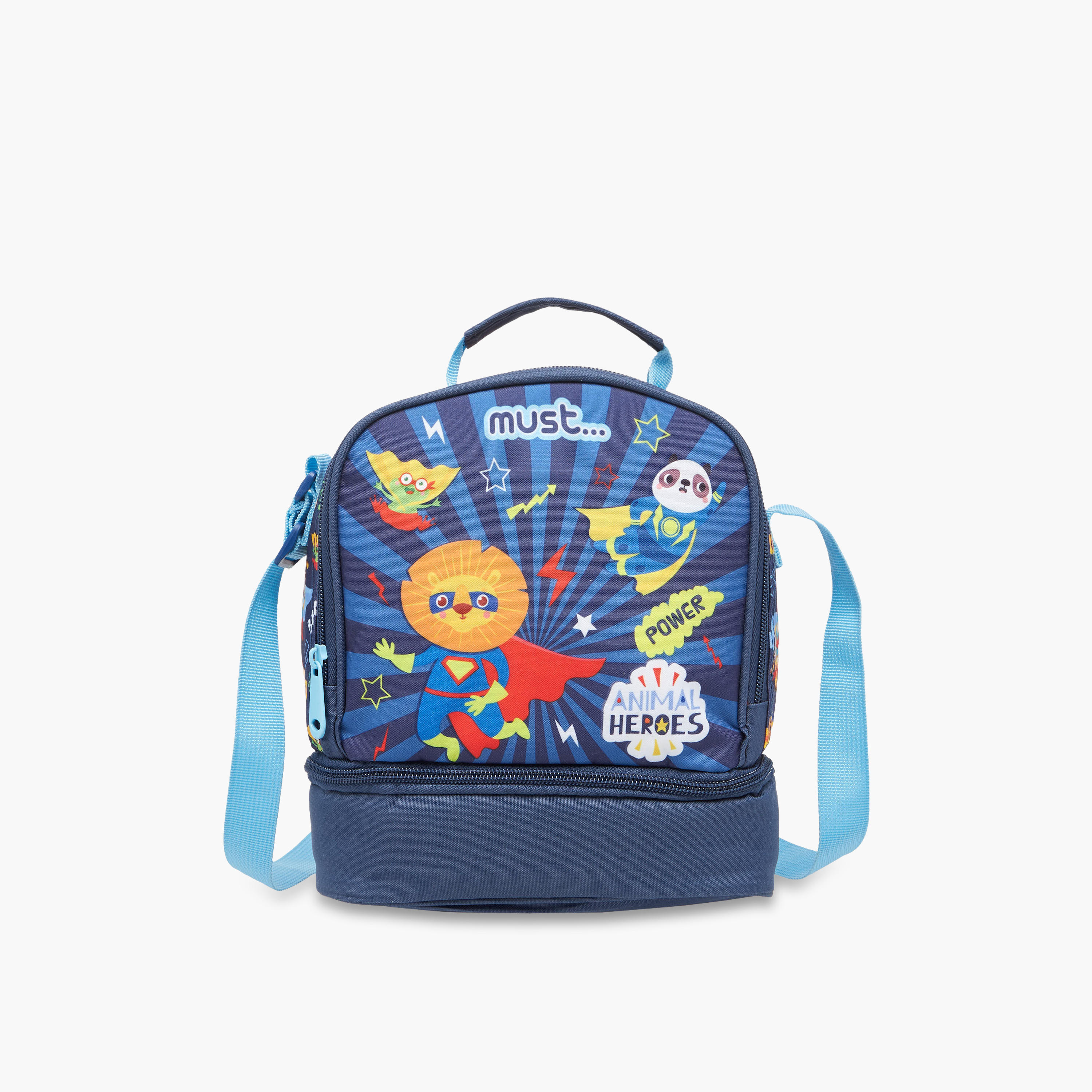 Must Graphic Print Lunch Bag with Adjustable Strap and Top Handle-school-lunchessentials-lunchbags-image-1