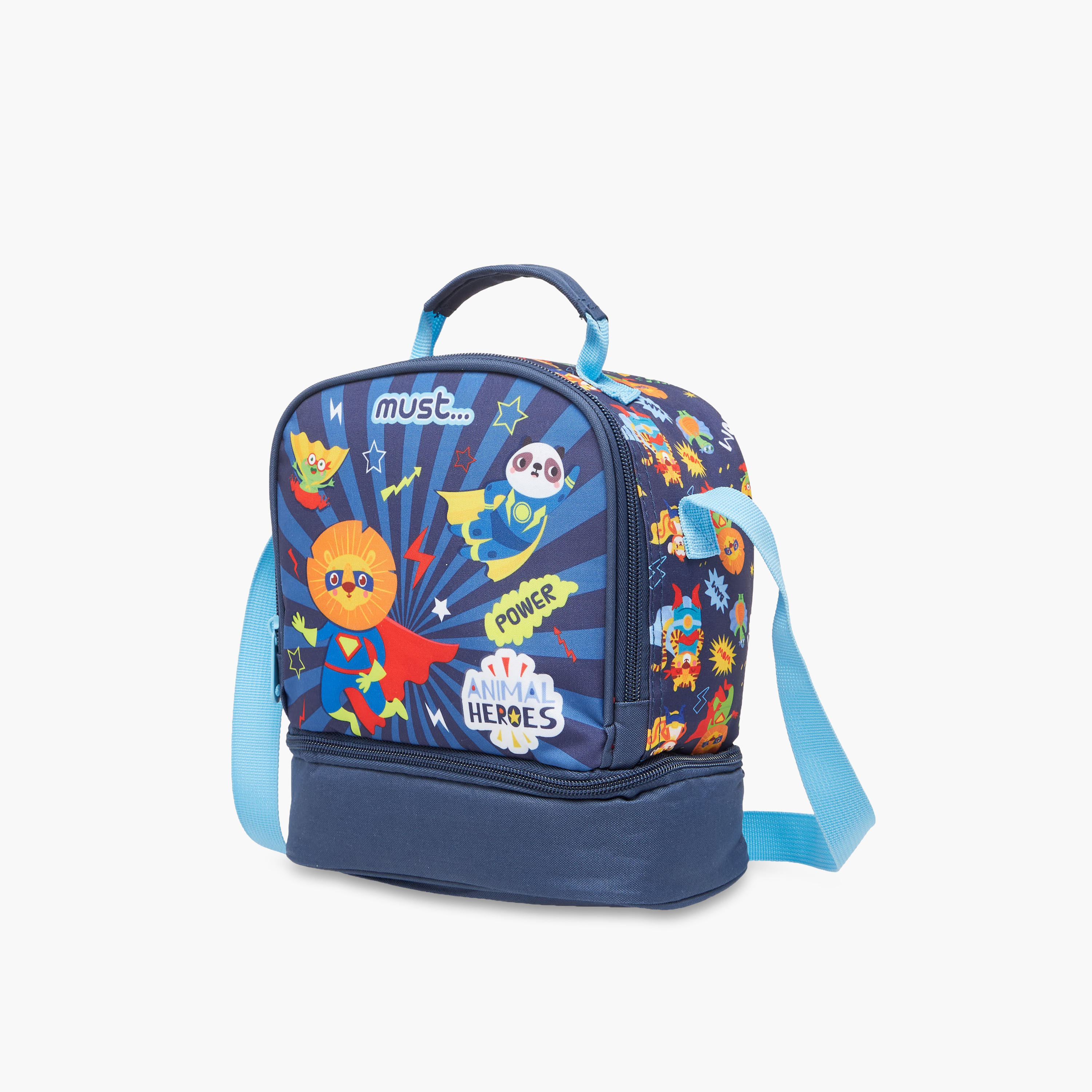 Must Graphic Print Lunch Bag with Adjustable Strap and Top Handle-school-lunchessentials-lunchbags-image-2