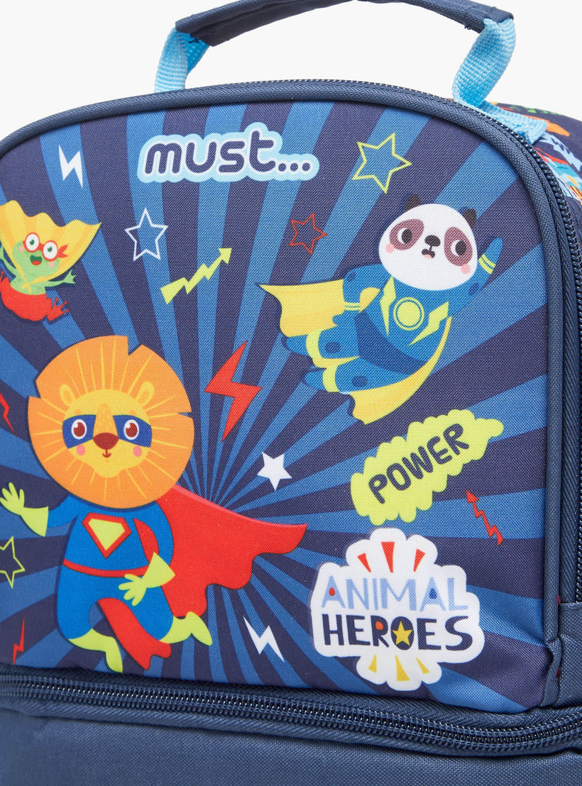 Must Graphic Print Lunch Bag with Adjustable Strap and Top Handle-school-lunchessentials-lunchbags-image-3