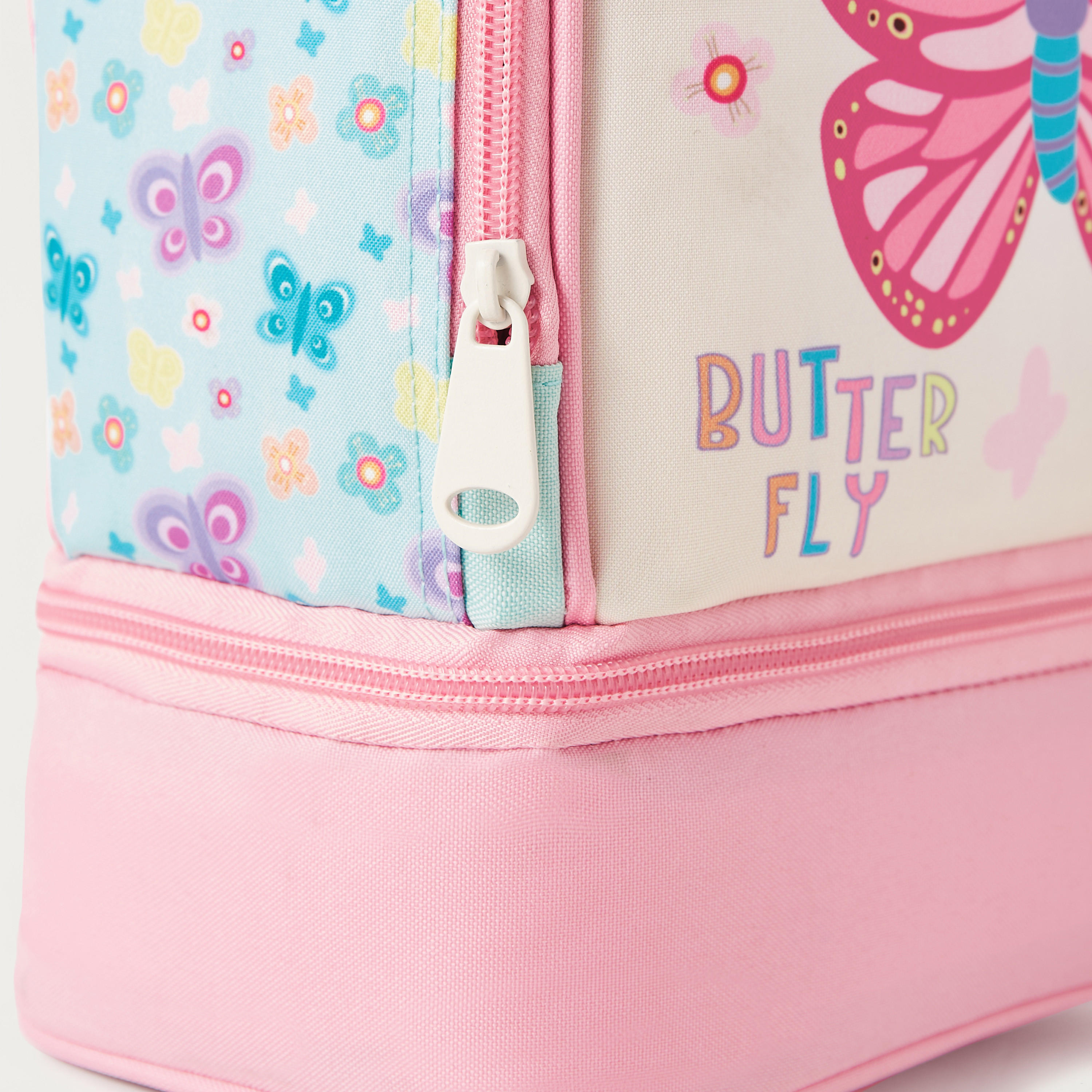 شنطة غداء بسحاب إغلاق وحزام قابل للتعديل وطبعات فراشة من ماست-school-lunchessentials-lunchbags-image-3