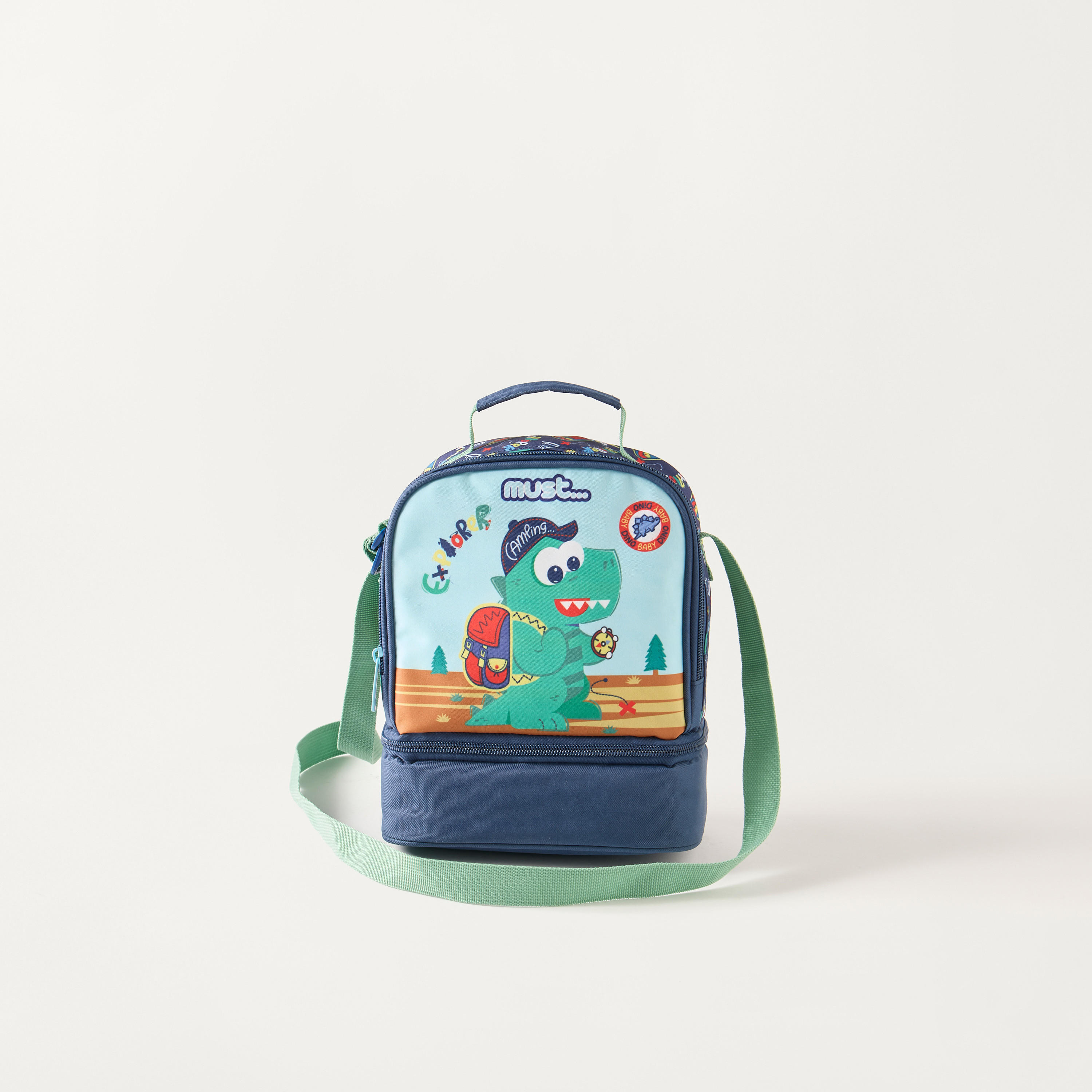 شنطة غداء بطبعات ديناصور وسحاب إغلاق من ماست-school-lunchessentials-lunchbags-image-1