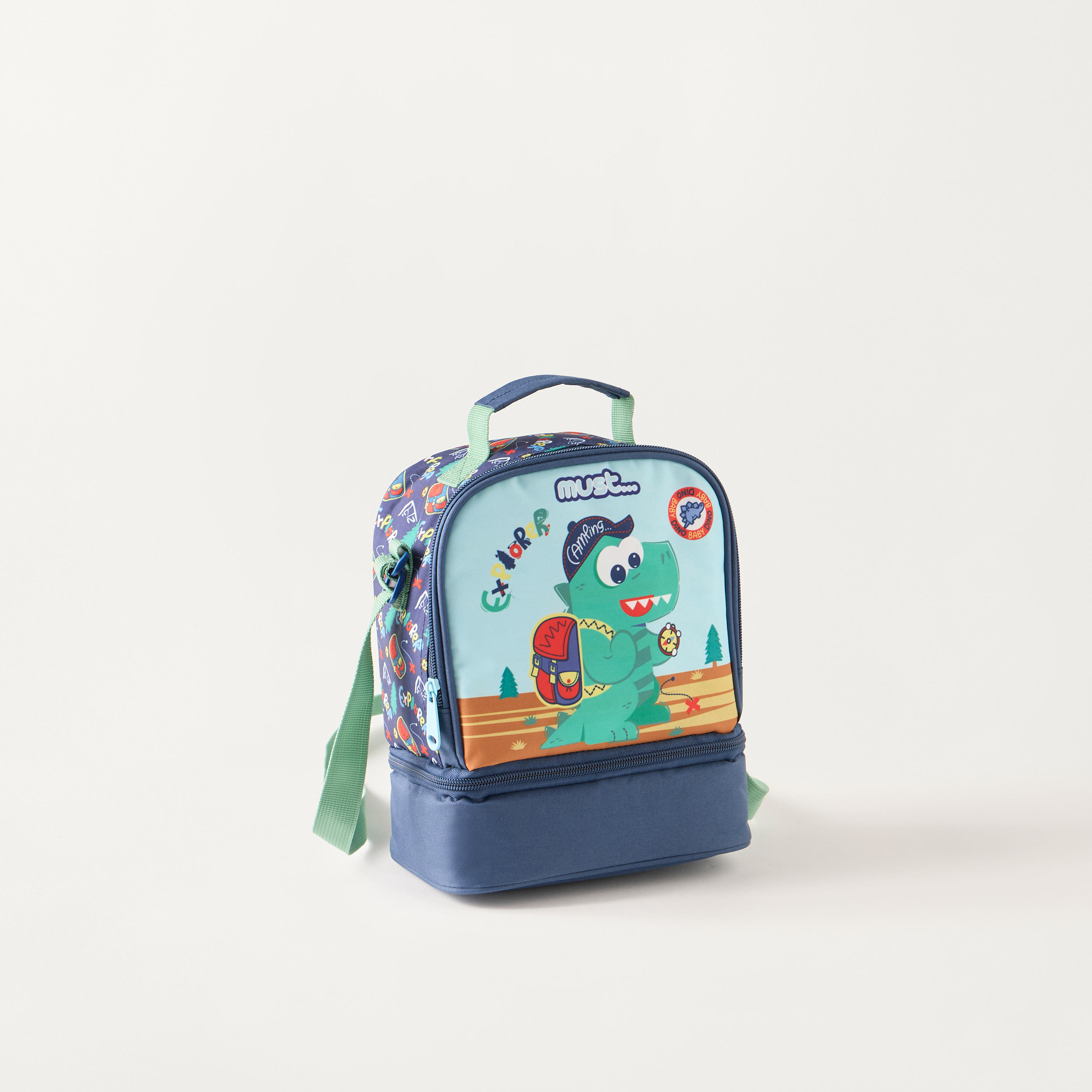شنطة غداء بطبعات ديناصور وسحاب إغلاق من ماست-school-lunchessentials-lunchbags-image-2
