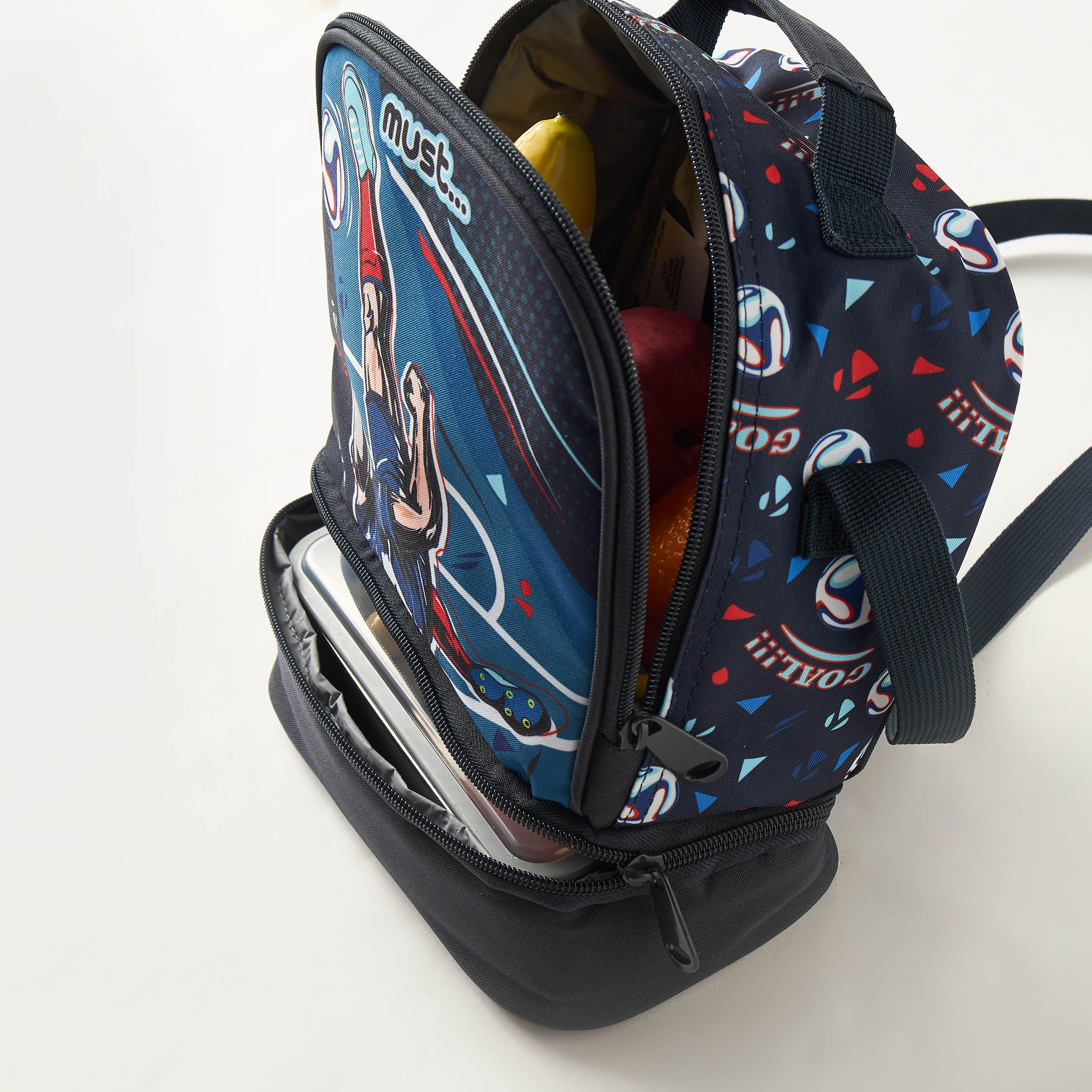 Must Football Print 2-Compartment Lunch Bag with Adjustable Strap-school-lunchessentials-lunchbags-image-5