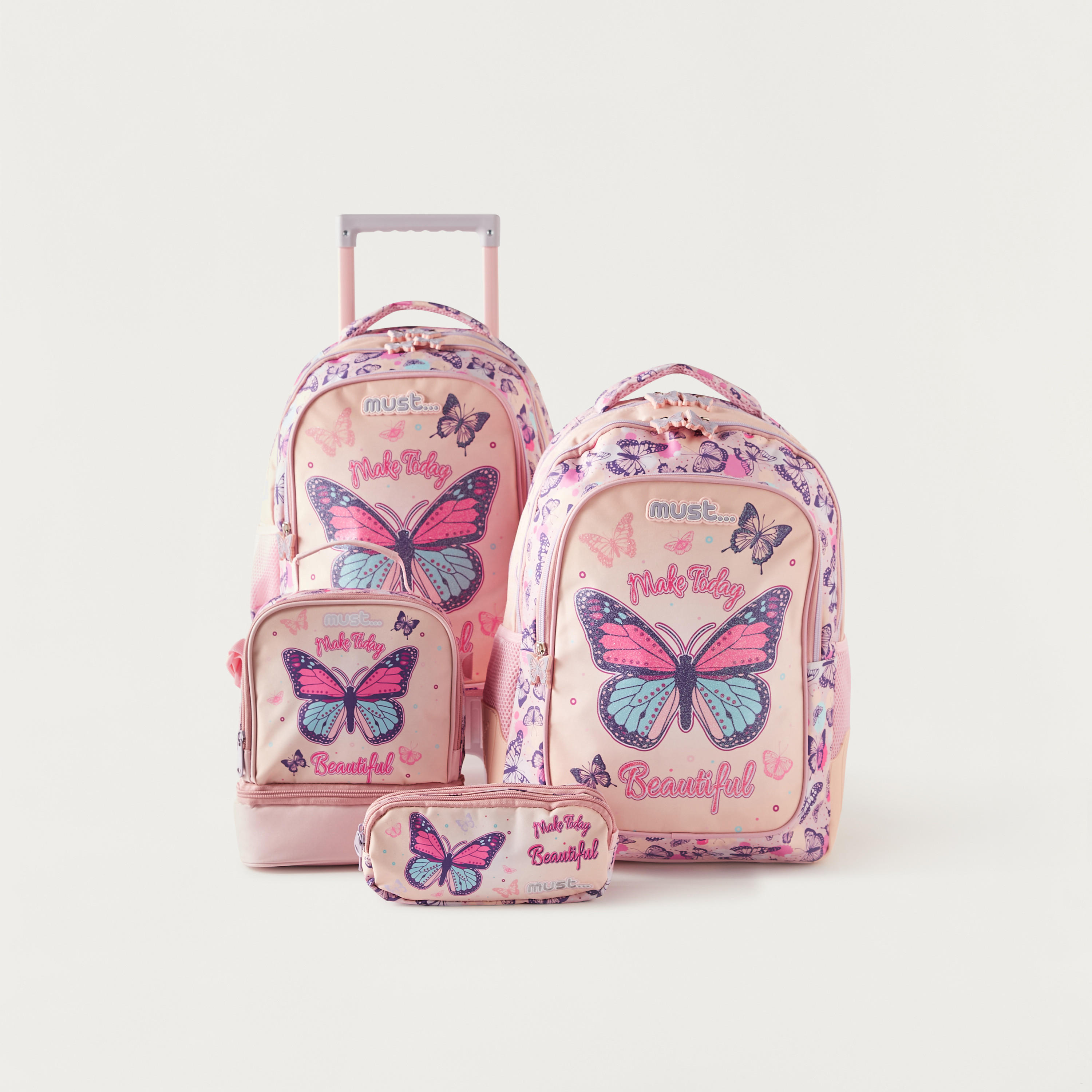 Must Butterfly Print Pencil Pouch with Zip Closure-school-stationery-pencilcases-image-5