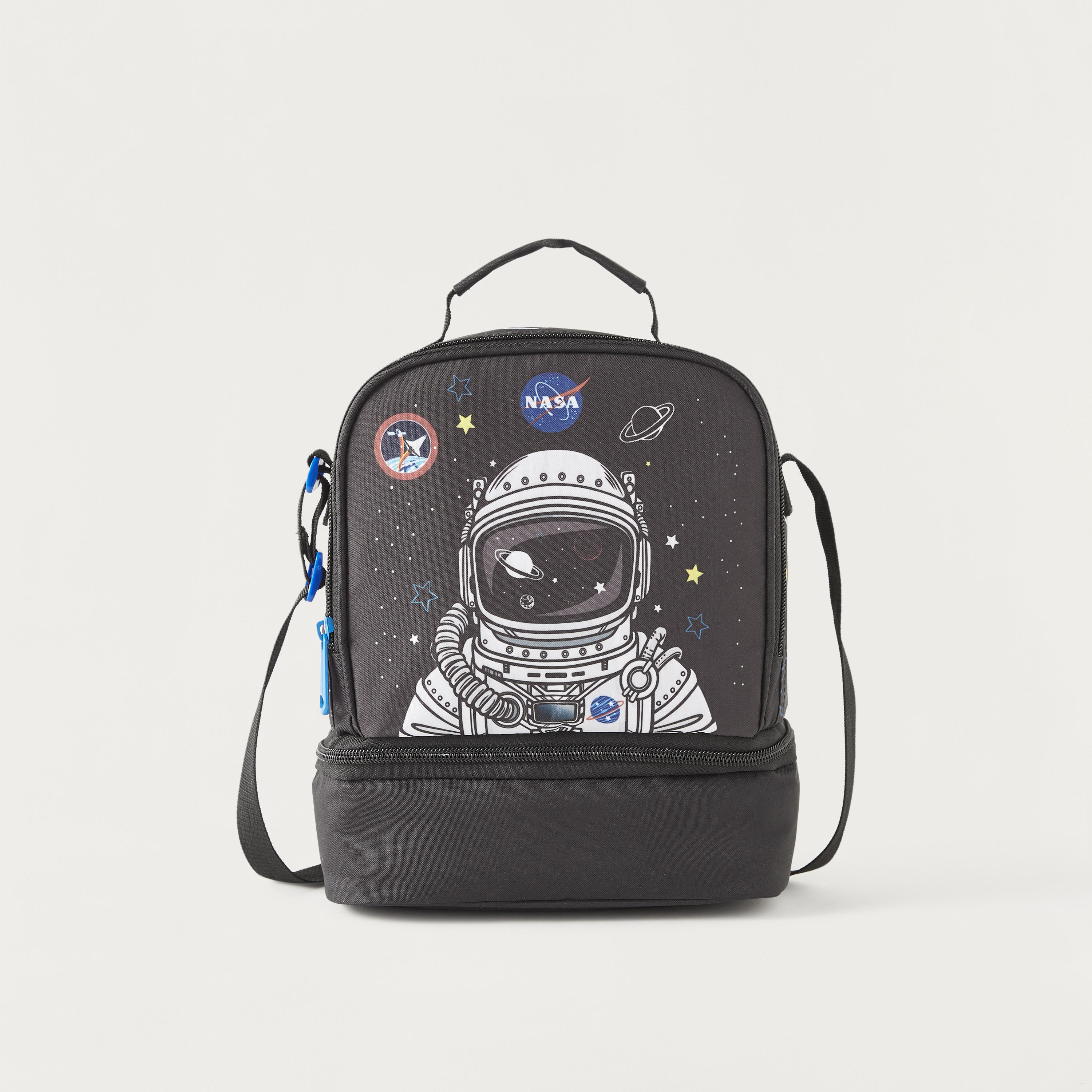 Must Astronaut Print Lunch Bag with Zip Closure-school-lunchessentials-lunchbags-image-1