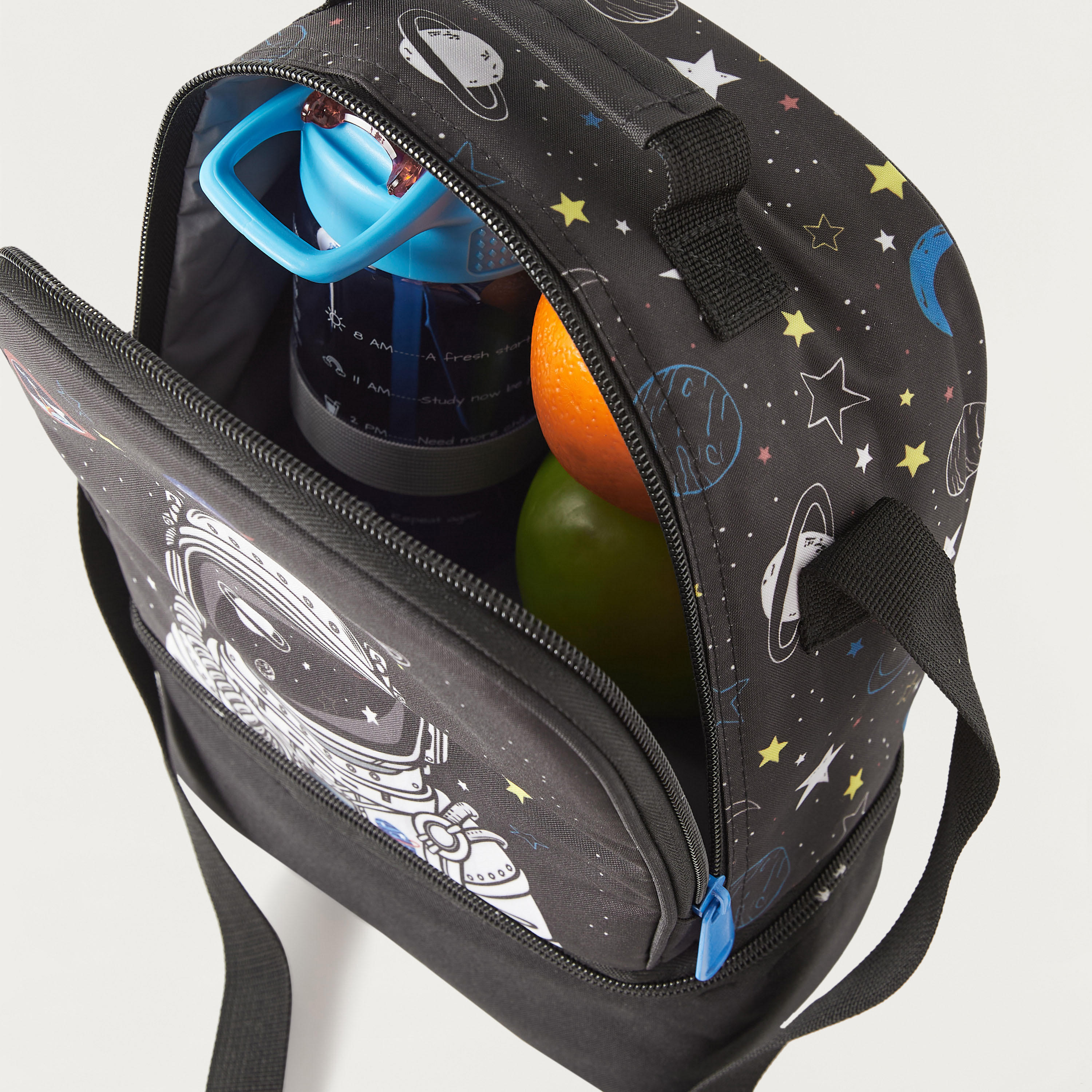 Must Astronaut Print Lunch Bag with Zip Closure-school-lunchessentials-lunchbags-image-5