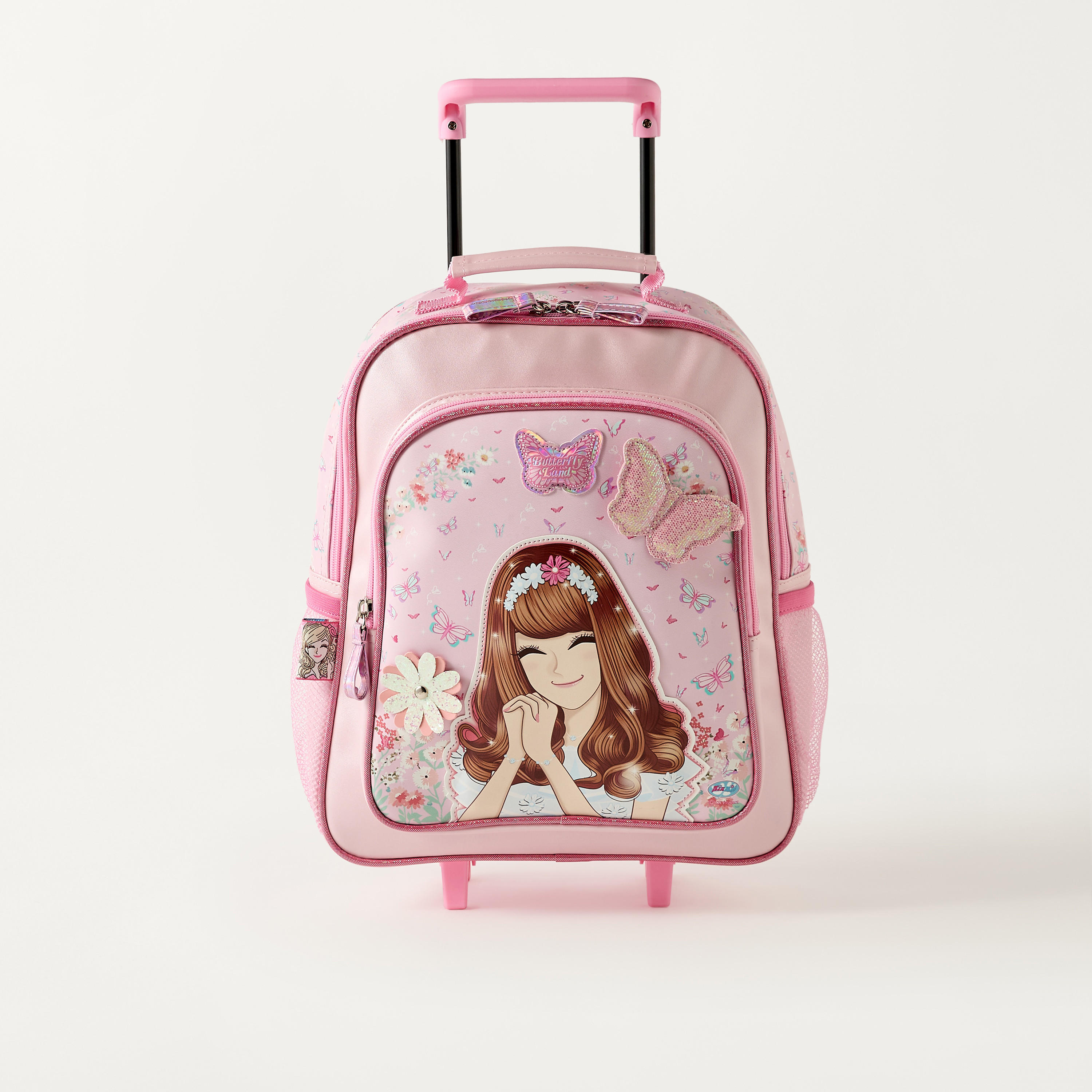 Minmie All-Over Print 12 inch Trolley Bag with Retractable Handle - 28x11x32 cms-school-bagsandbackpacks-trolleybags-image-1
