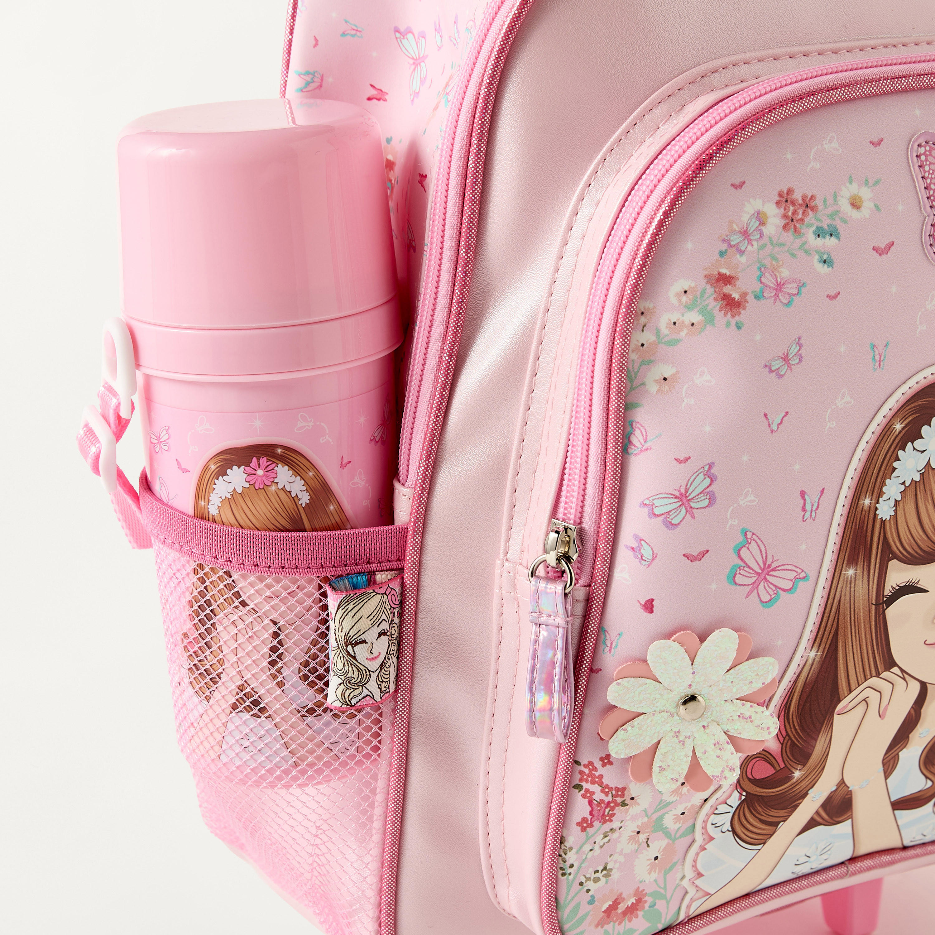 شنطة ترولي 12 بوصة بمقبض قابل للسحب وطبعات من مينمي - 28x11x32 سم-school-bagsandbackpacks-trolleybags-image-4