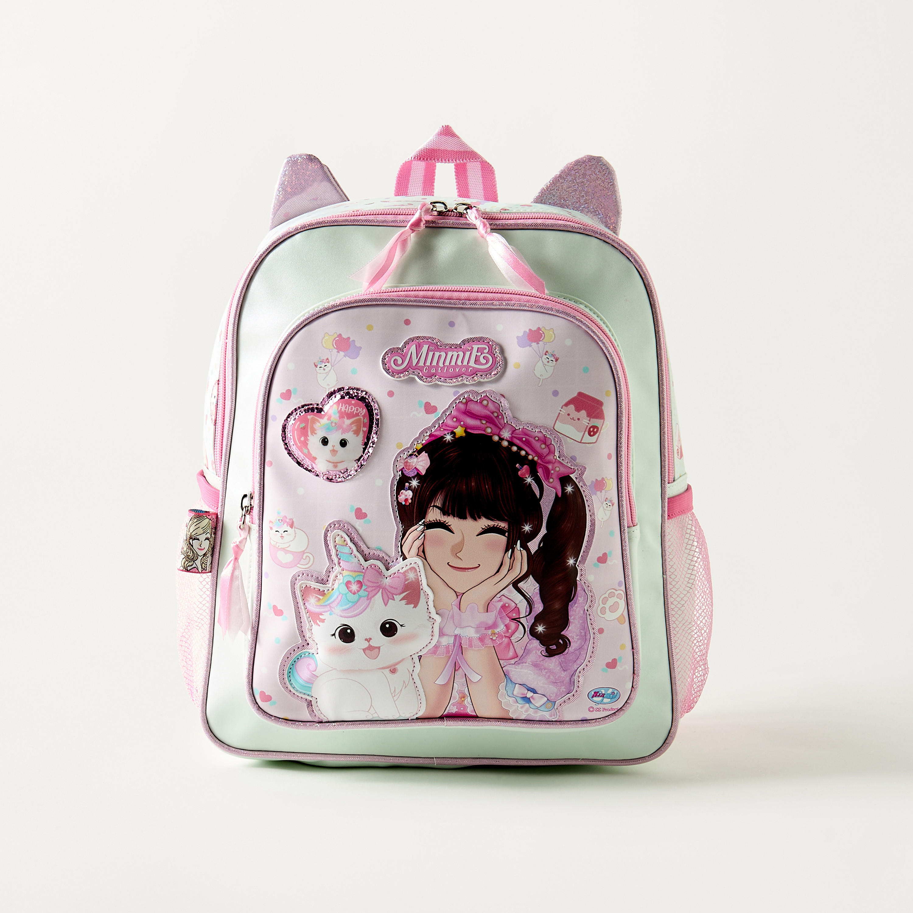 Minmie Caticorn Print 12-inch Backpack with Adjustable Straps - 28x11x32 cms-school-bagsandbackpacks-backpacks-image-1