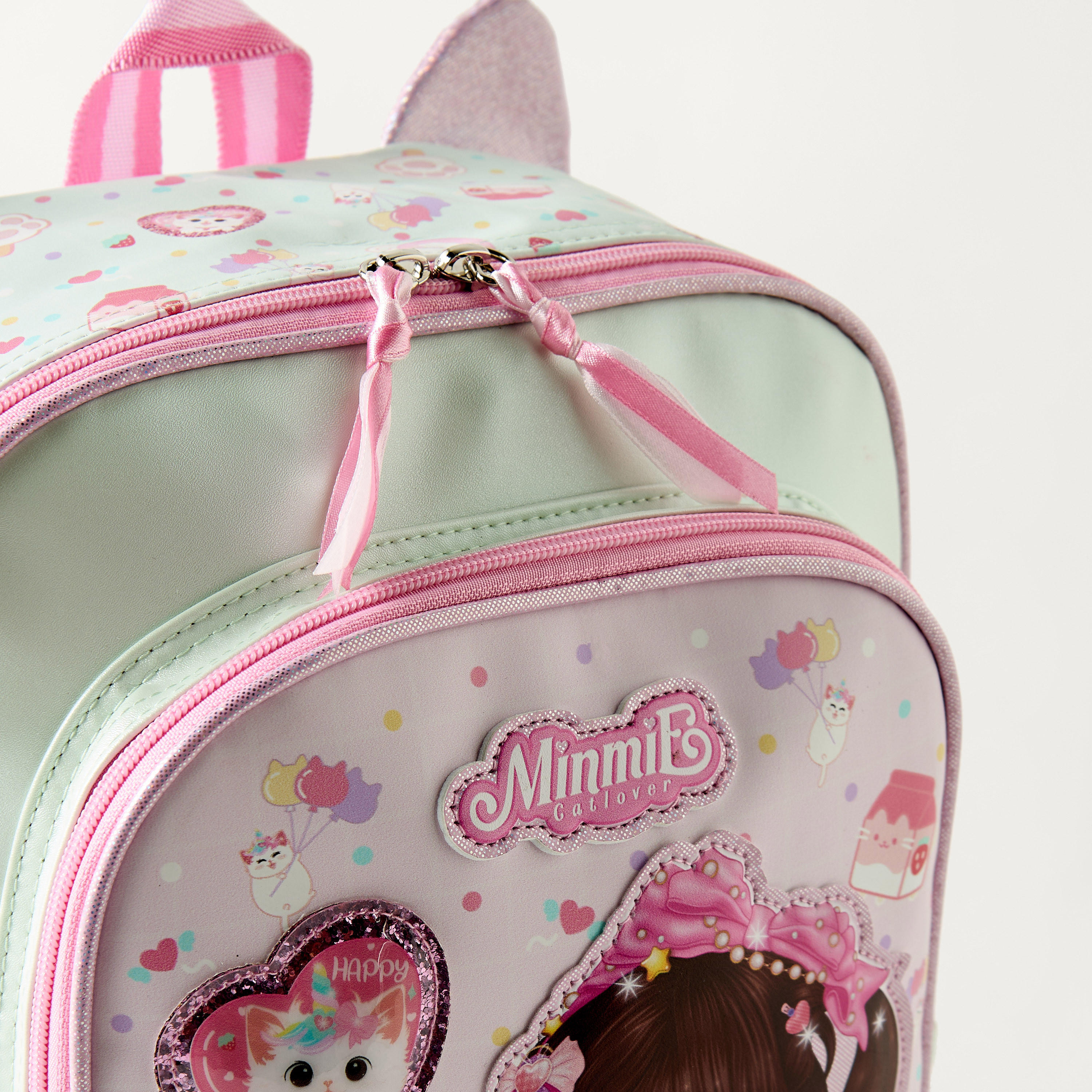 Minmie Caticorn Print 12-inch Backpack with Adjustable Straps - 28x11x32 cms-school-bagsandbackpacks-backpacks-image-2