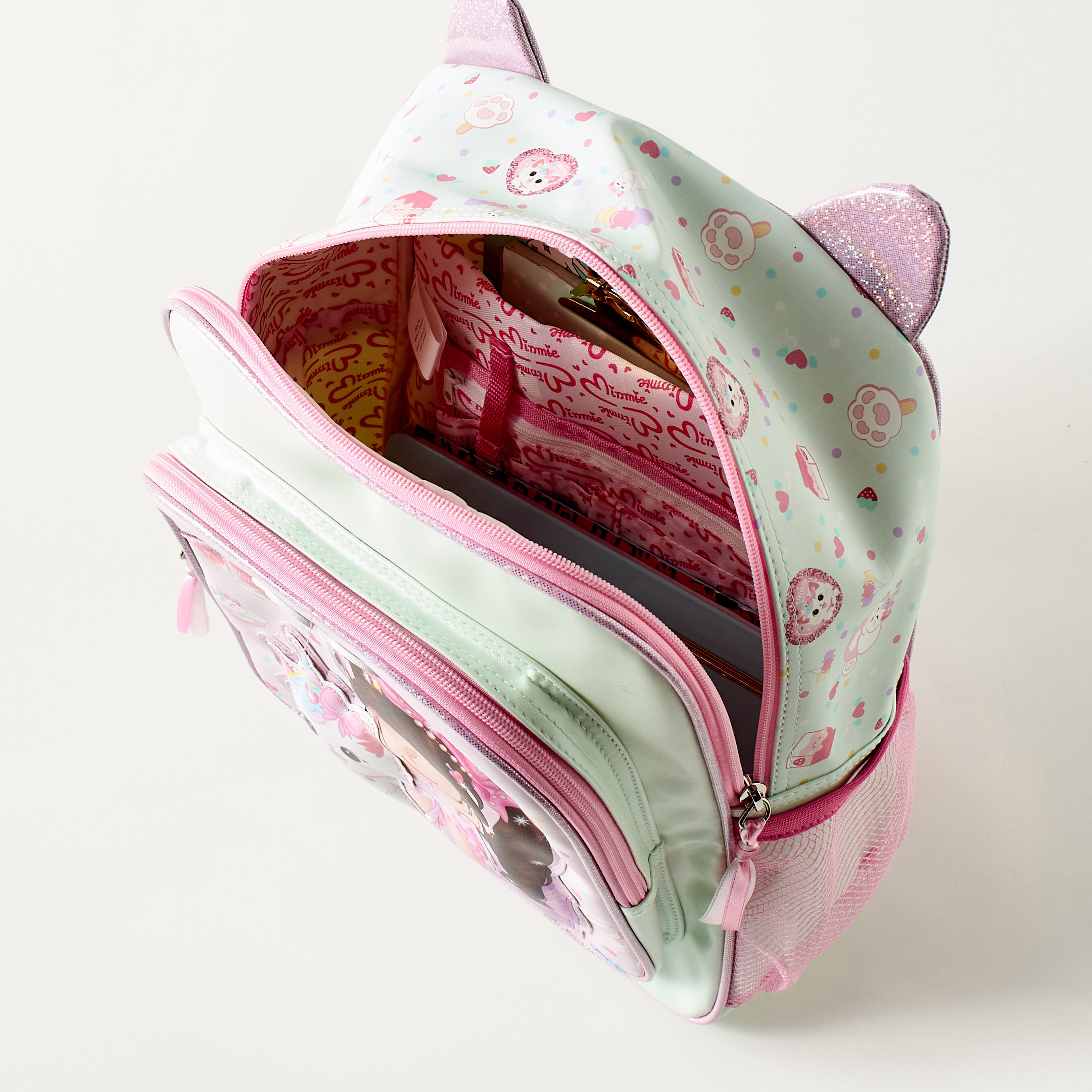 Minmie Caticorn Print 12-inch Backpack with Adjustable Straps - 28x11x32 cms-school-bagsandbackpacks-backpacks-image-6