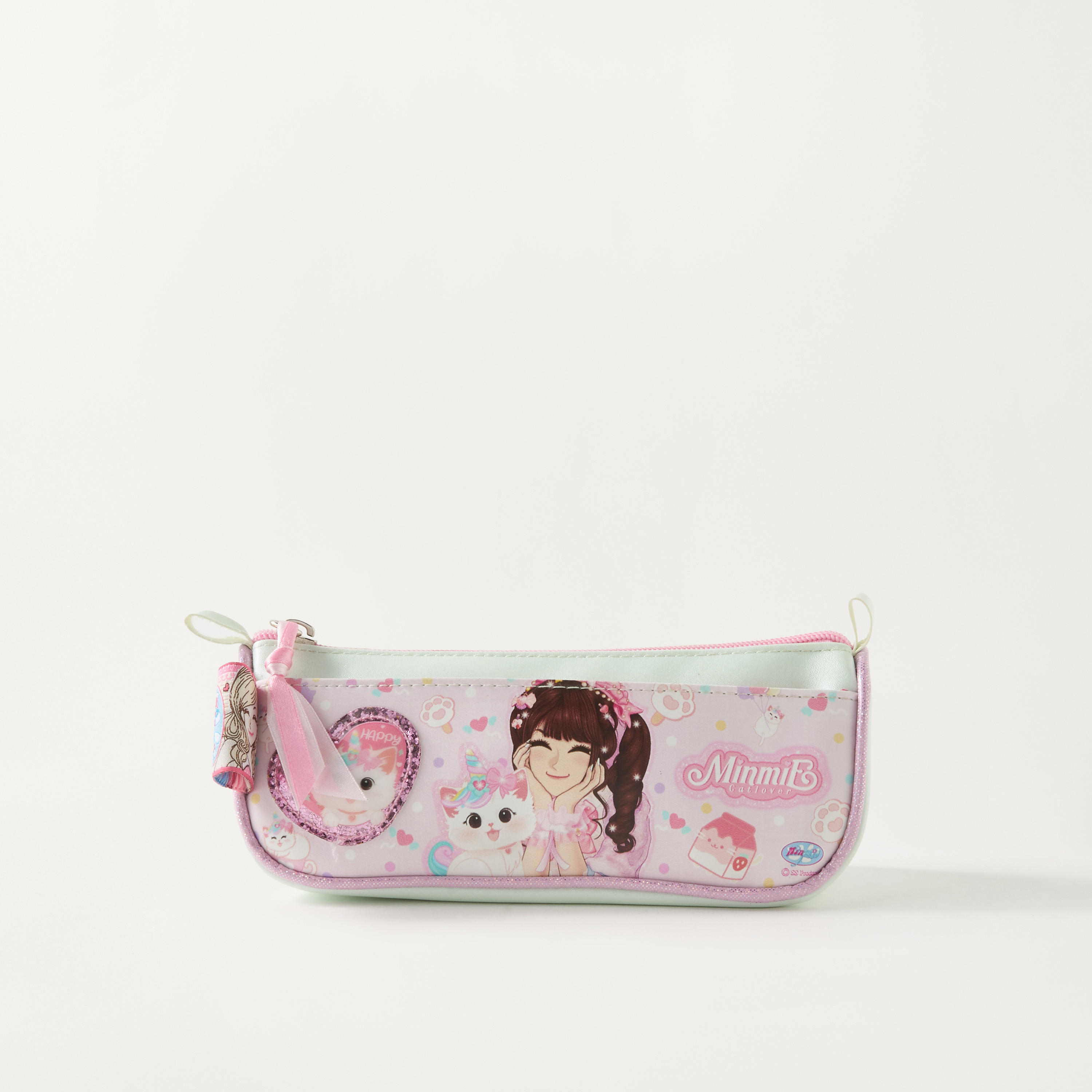 Minmie Printed Pencil Case with Zip Closure-school-stationery-pencilcases-image-1