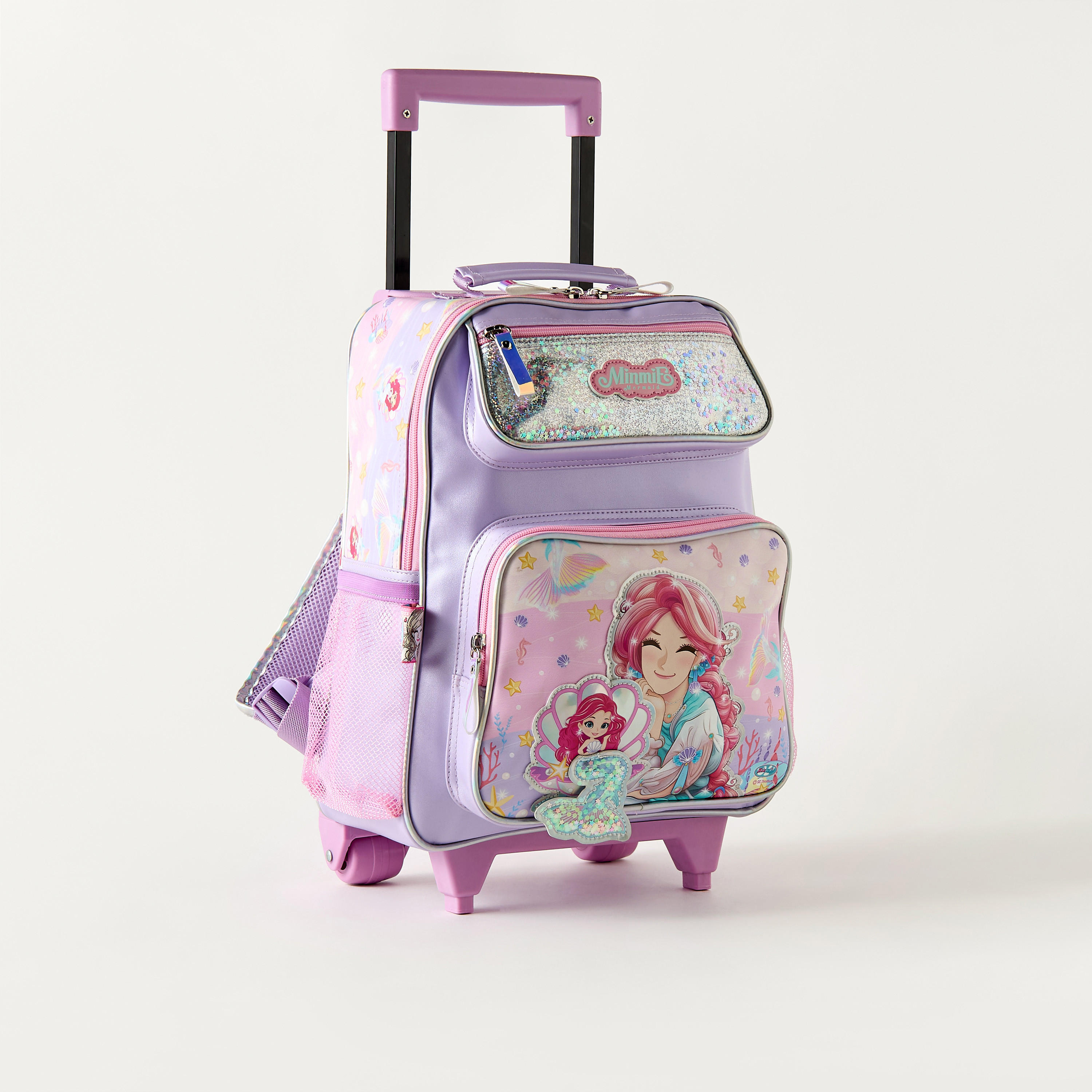 Minmie All-Over Print 14 inch Trolley Bag with Retractable Handle - 29x13x37 cms-school-bagsandbackpacks-trolleybags-image-3