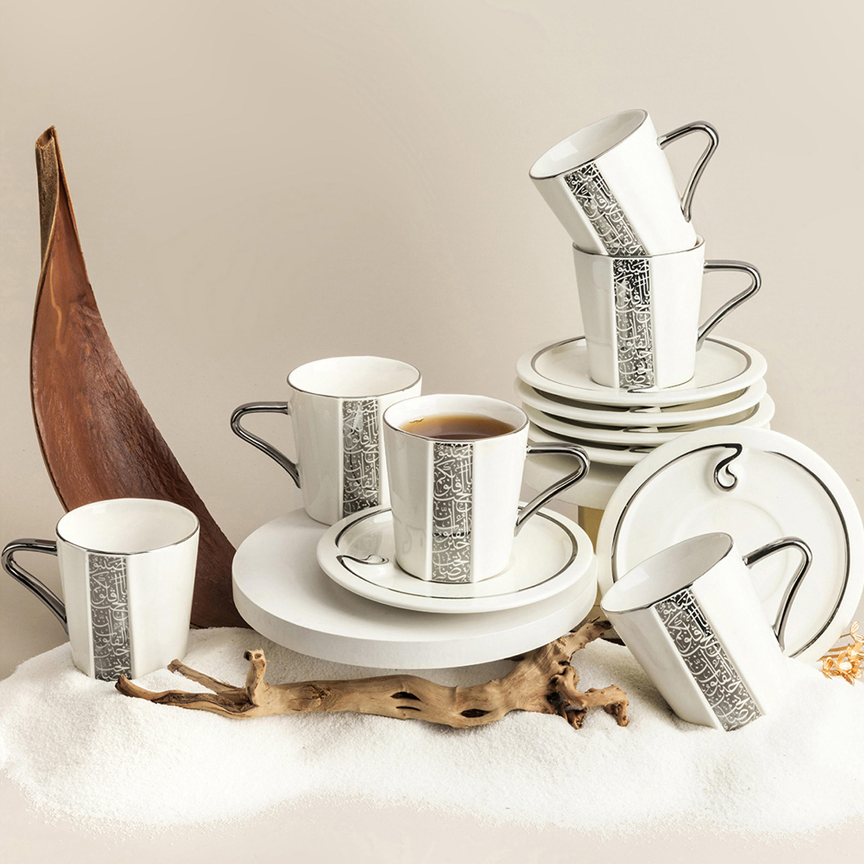 Otantik Nour 12-Piece Porcelain Cup and Saucer Set-household-dining-teaandcoffee-teaandcoffeesets-image-1
