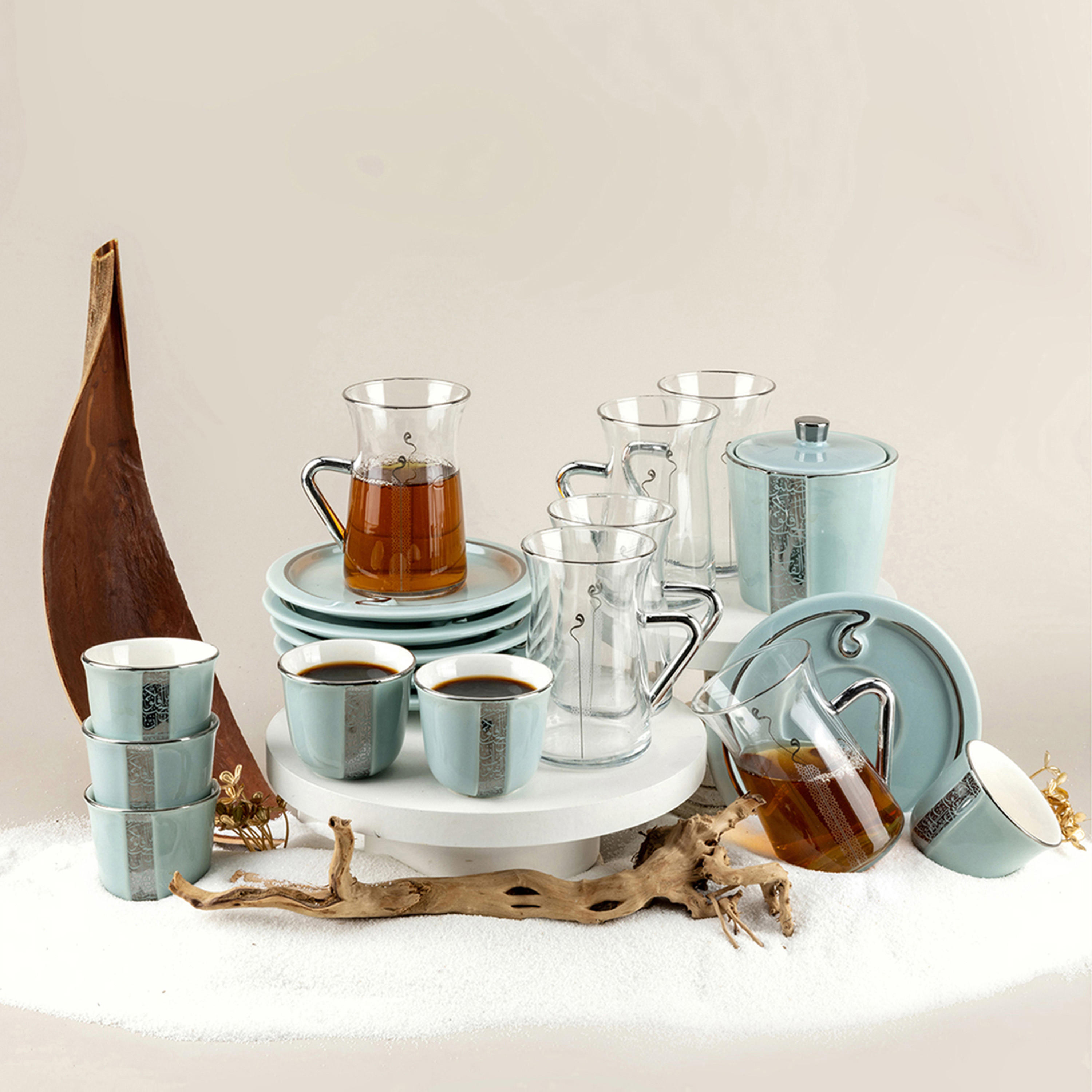 طقم أواني مشروبات 19 قطعة نور من أوتانتيك-household-dining-teaandcoffee-teaandcoffeesets-image-1