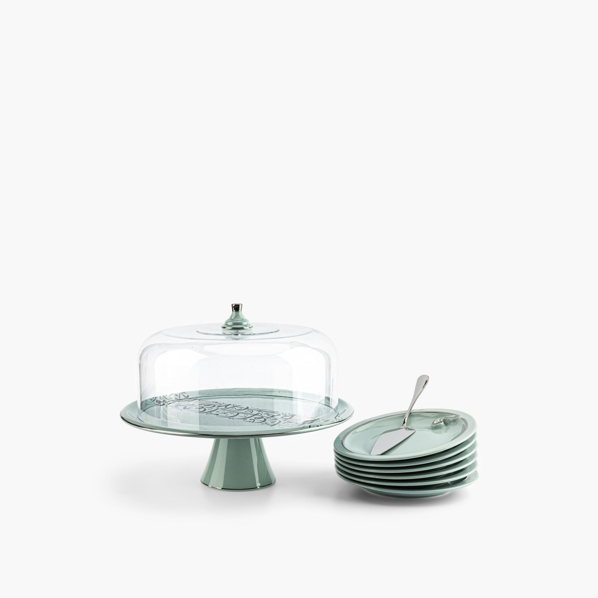 Otantik Nour 8-Piece Porcelain Cake Serving Set-household-dining-serveware-cakestands-image-2