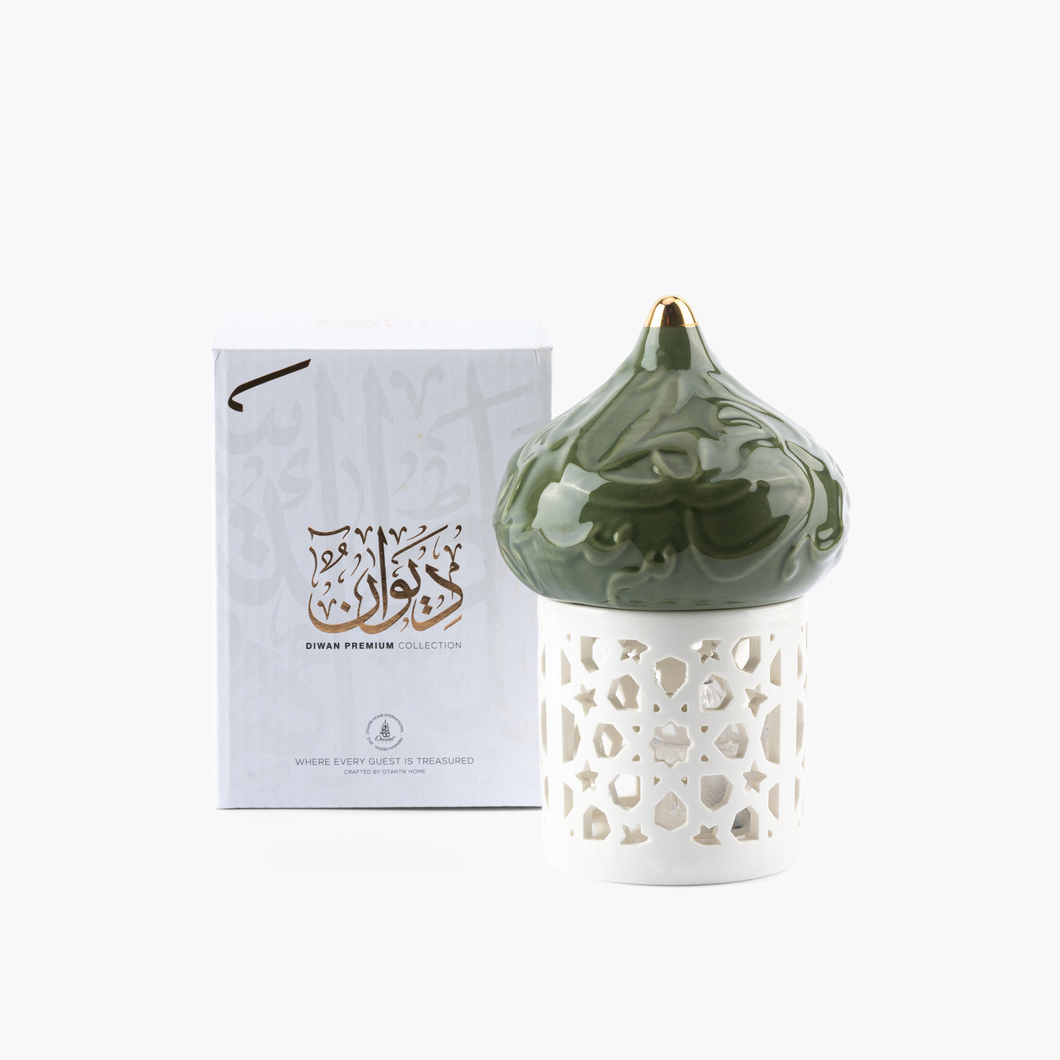 Otantik Diwan Collection Porcelain Tealight Holder - 16 cms-household-decor-candleholdersandlanterns-image-3