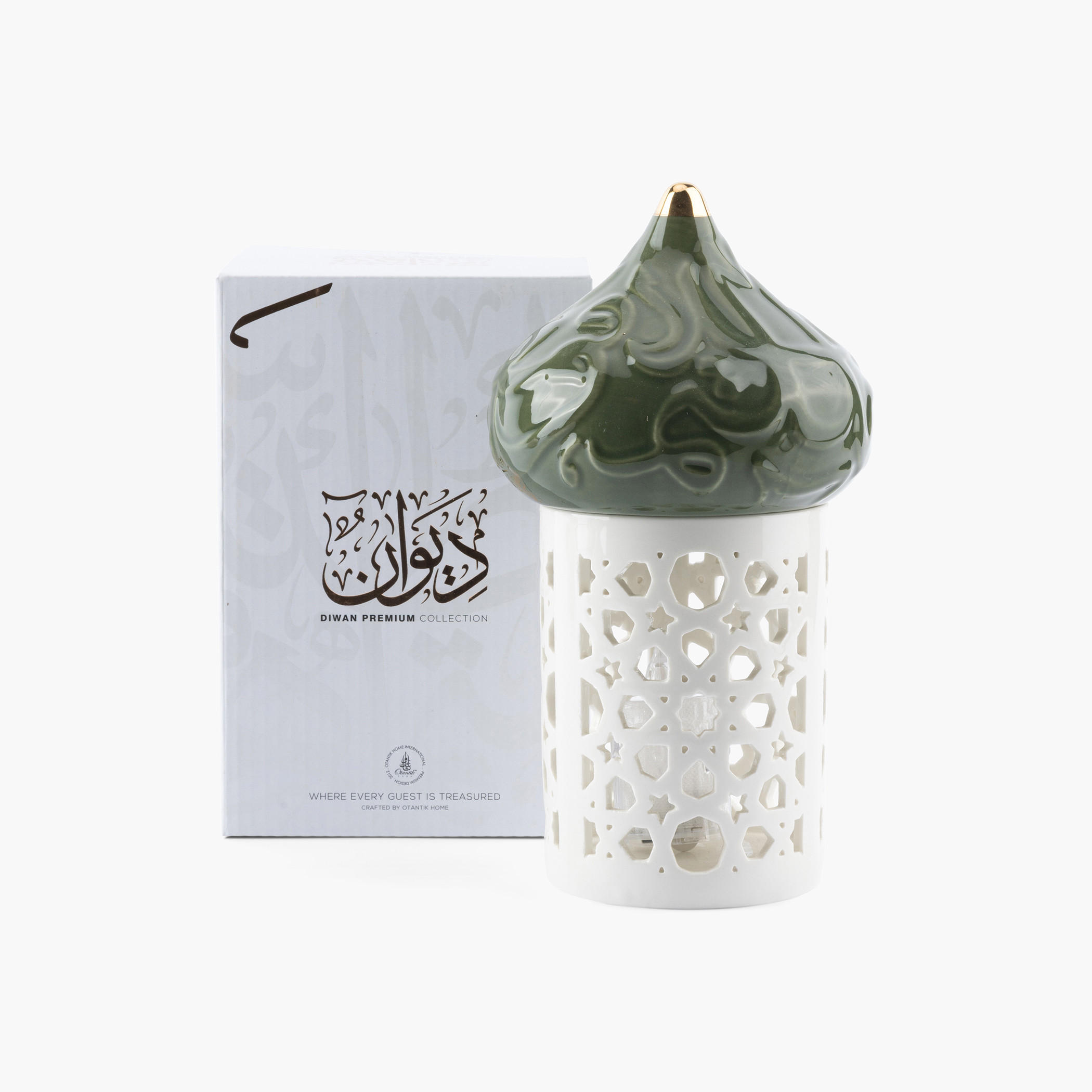 Otantik Diwan Collection Porcelain Tealight Holder - 22 cms-household-decor-candleholdersandlanterns-image-3