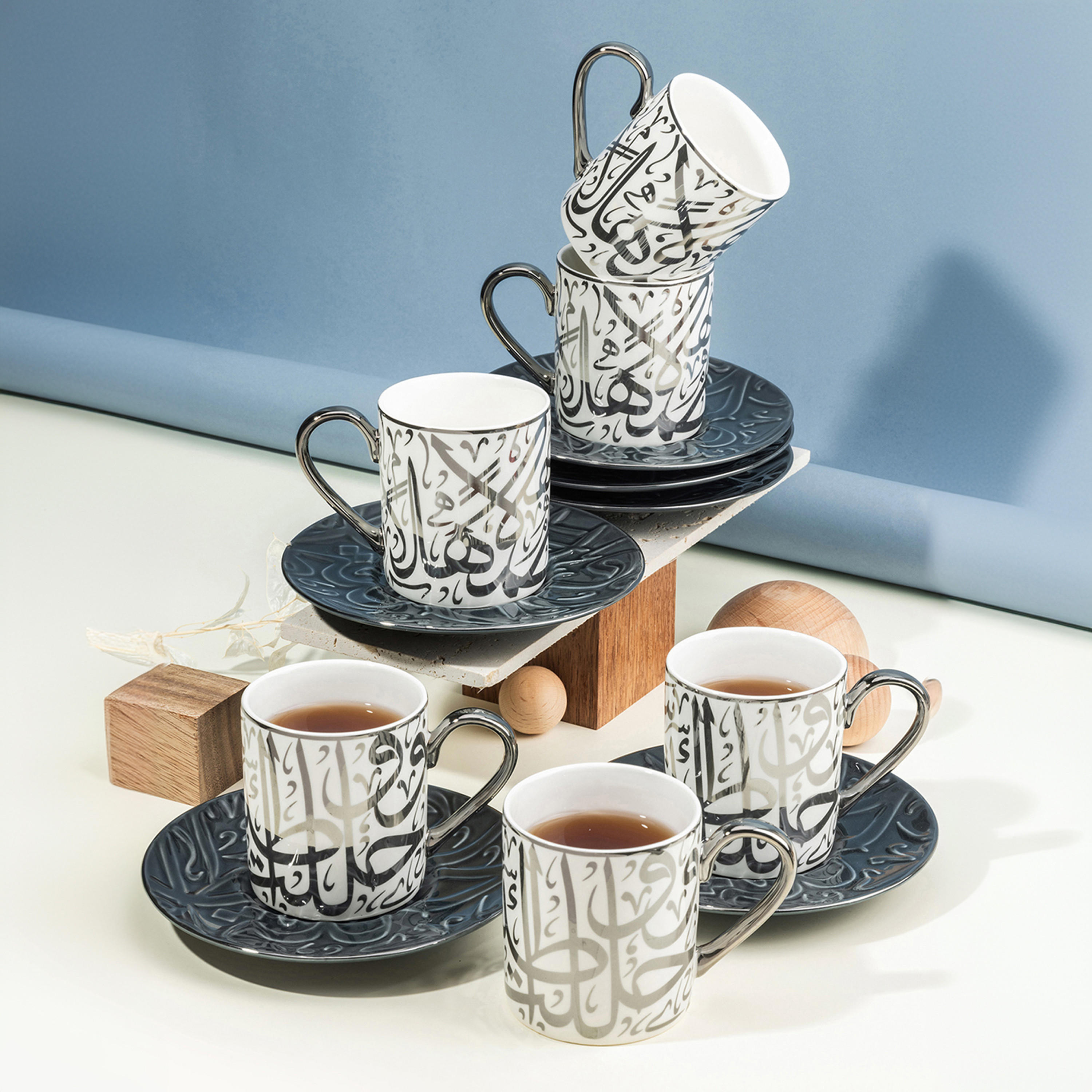 Otantik 12-Piece Porcelain Cup and Saucer Set-household-dining-teaandcoffee-teaandcoffeesets-image-1