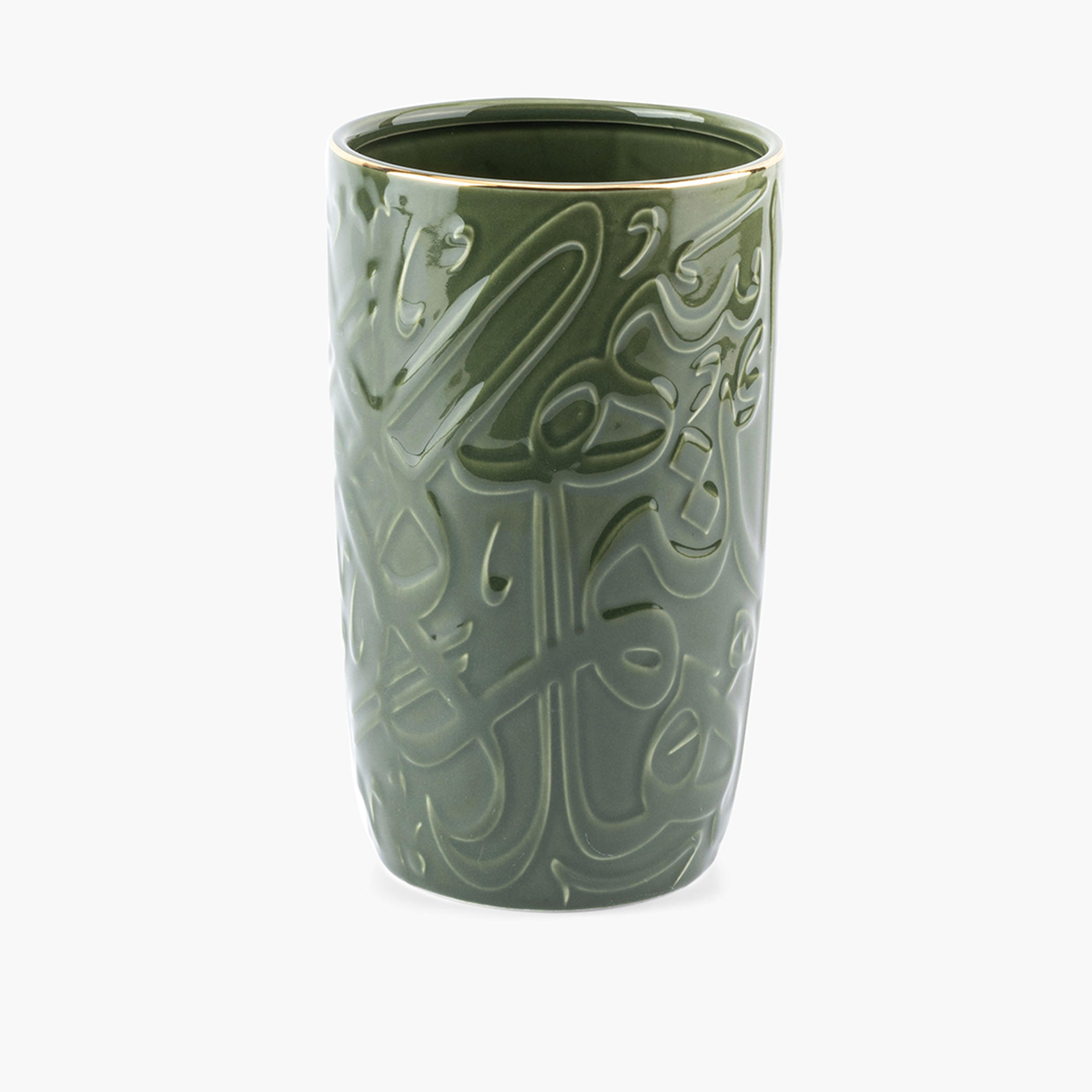 Otantik Diwan Porcelain Vase - 11x11x20 cms-household-decor-vasesandbowls-image-2