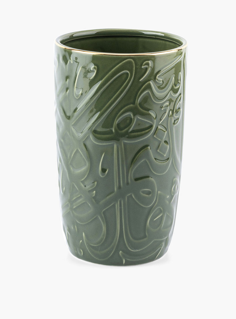 Otantik Diwan Porcelain Vase - 11x11x20 cms-household-decor-vasesandbowls-image-2