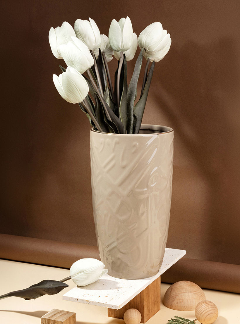 Otantik Diwan Porcelain Vase - 13x13x25 cms-household-decor-vasesandbowls-image-1