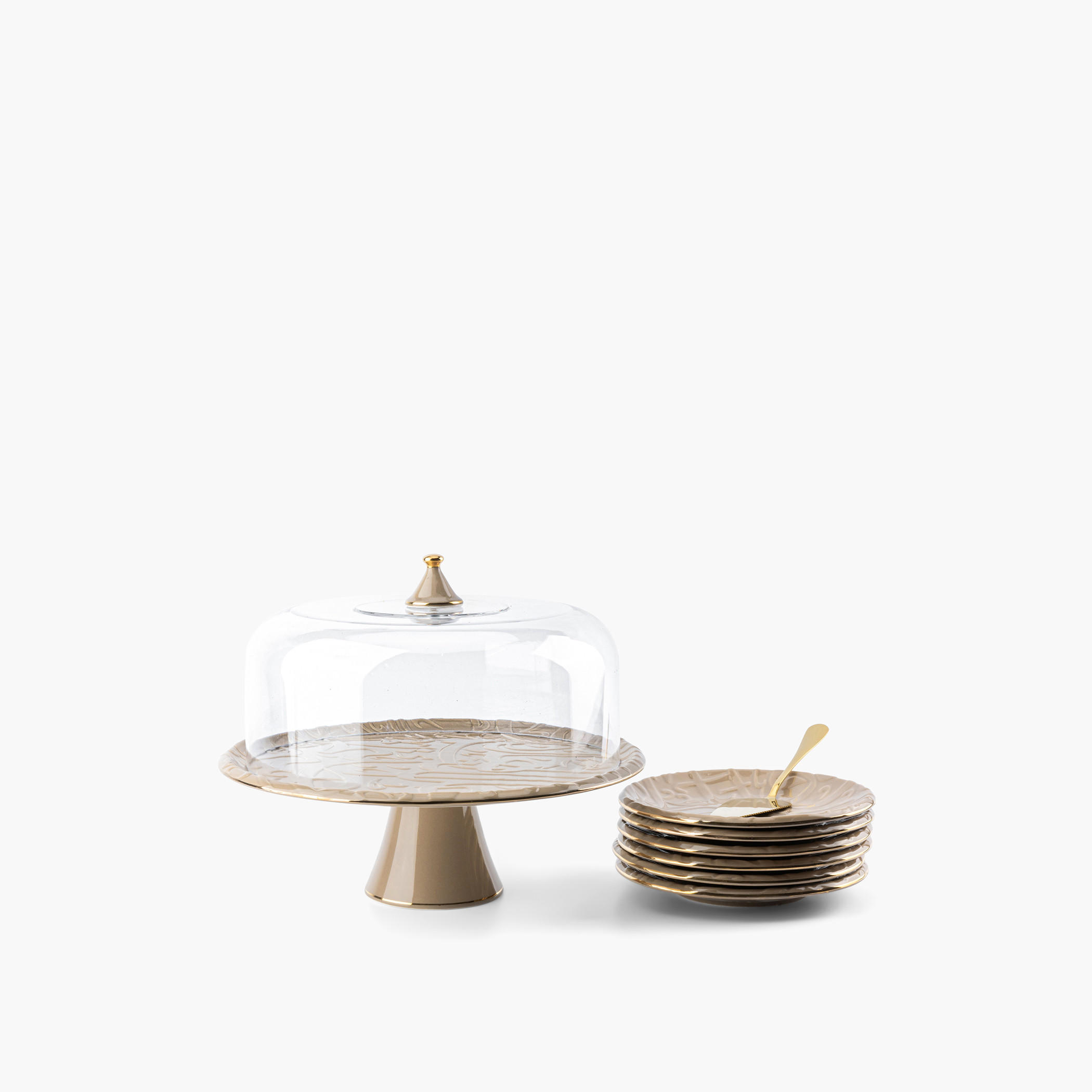 Otantik 8-Piece Porcelain Cake Set-household-dining-serveware-cakestands-image-2