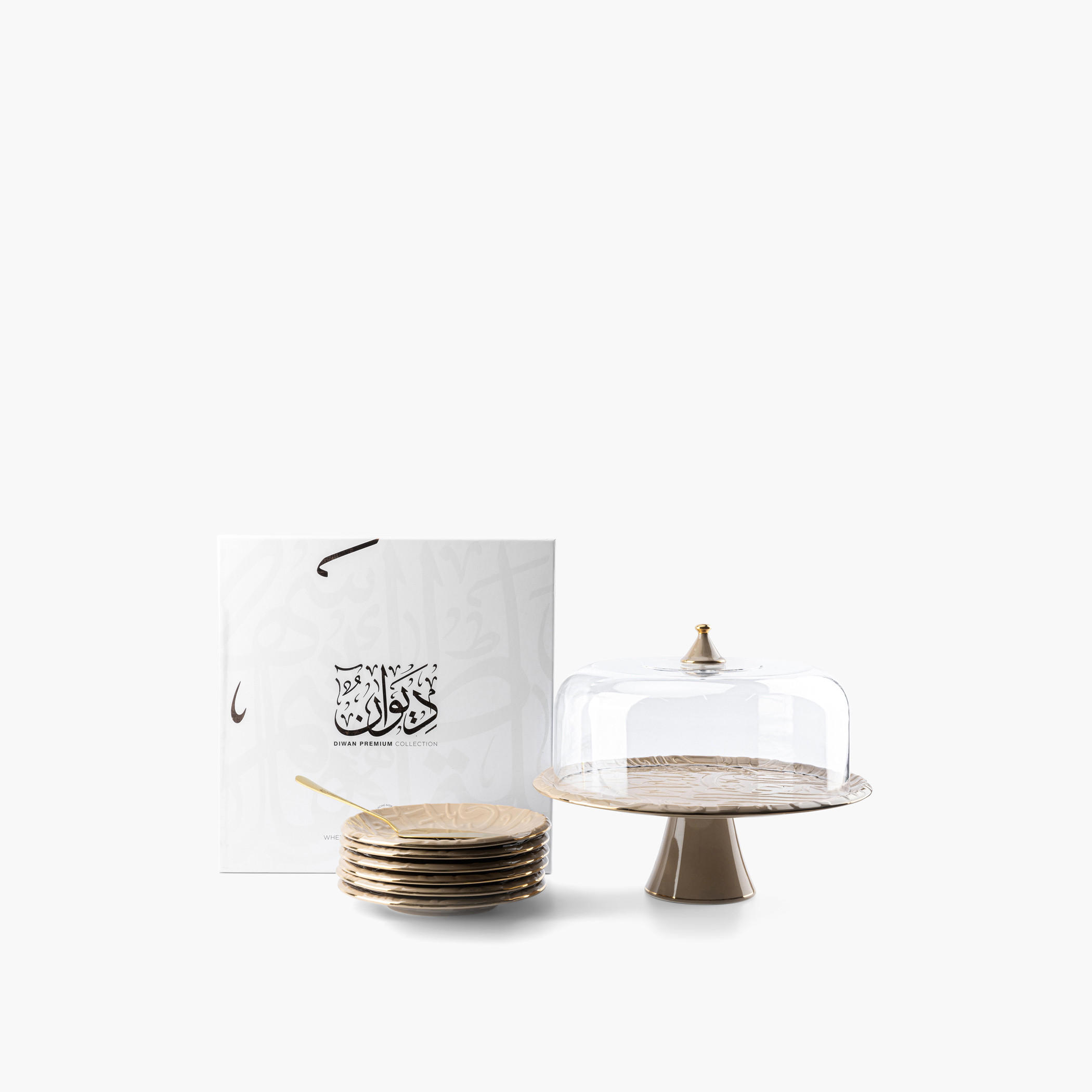 Otantik 8-Piece Porcelain Cake Set-household-dining-serveware-cakestands-image-3