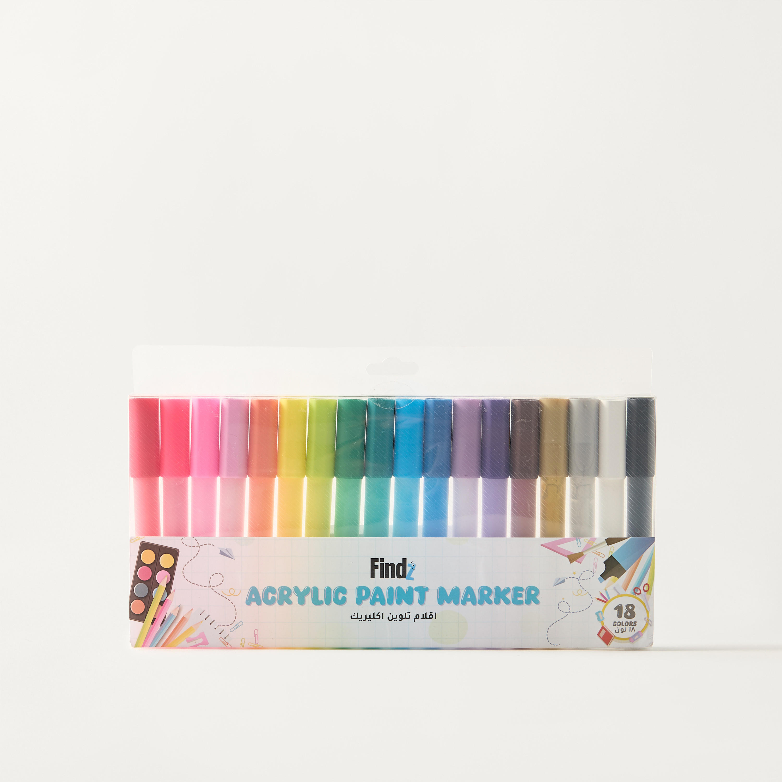 Findz 18-Piece Acrylic Paint Marker Set-school-stationery-pensandpencils-image-1