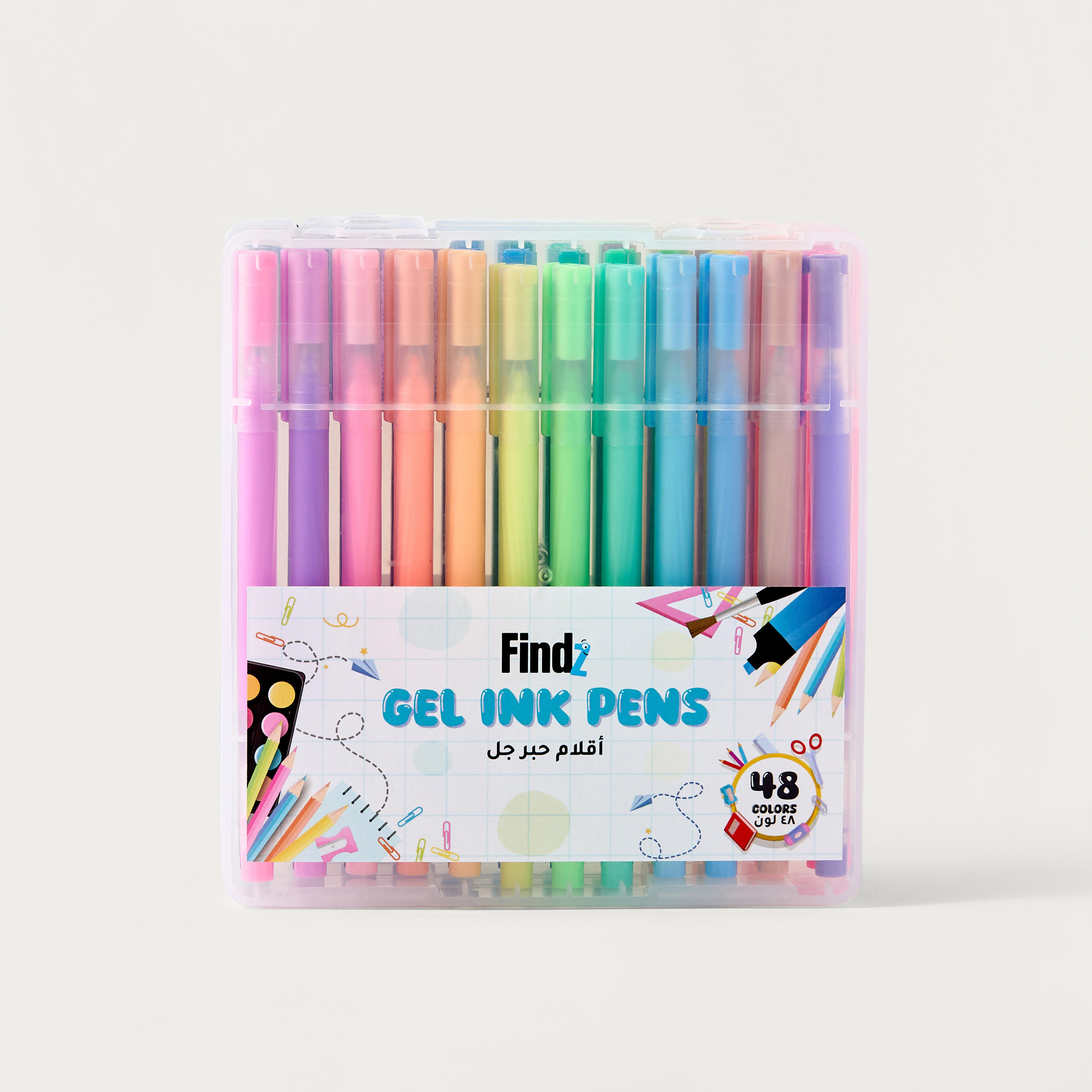 مجموعة أقلام حبر جل 48 قطعة من فايندز-school-stationery-pensandpencils-image-4