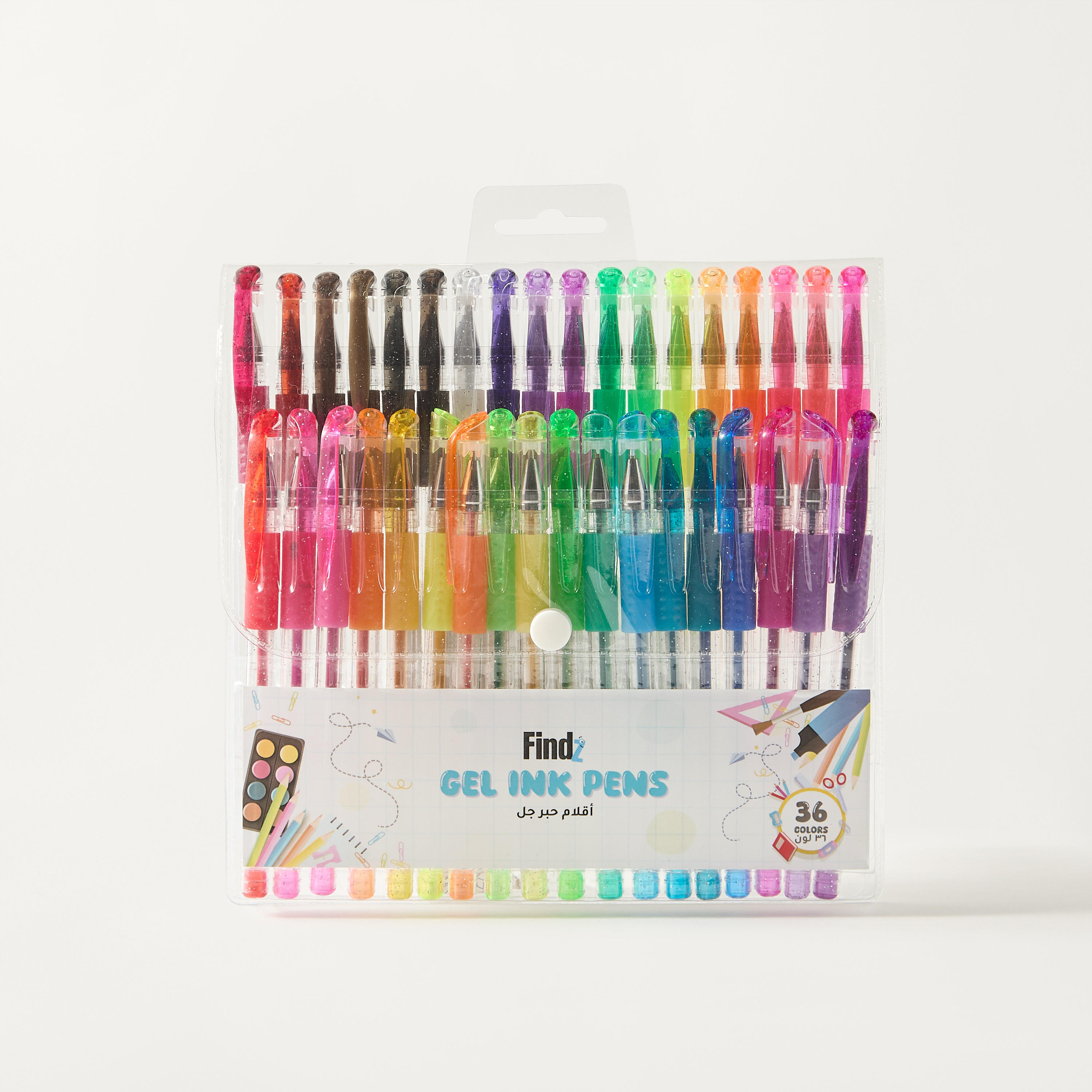 مجموعة أقلام حبر جل 36 قطعة من فايندز-school-stationery-pensandpencils-image-1