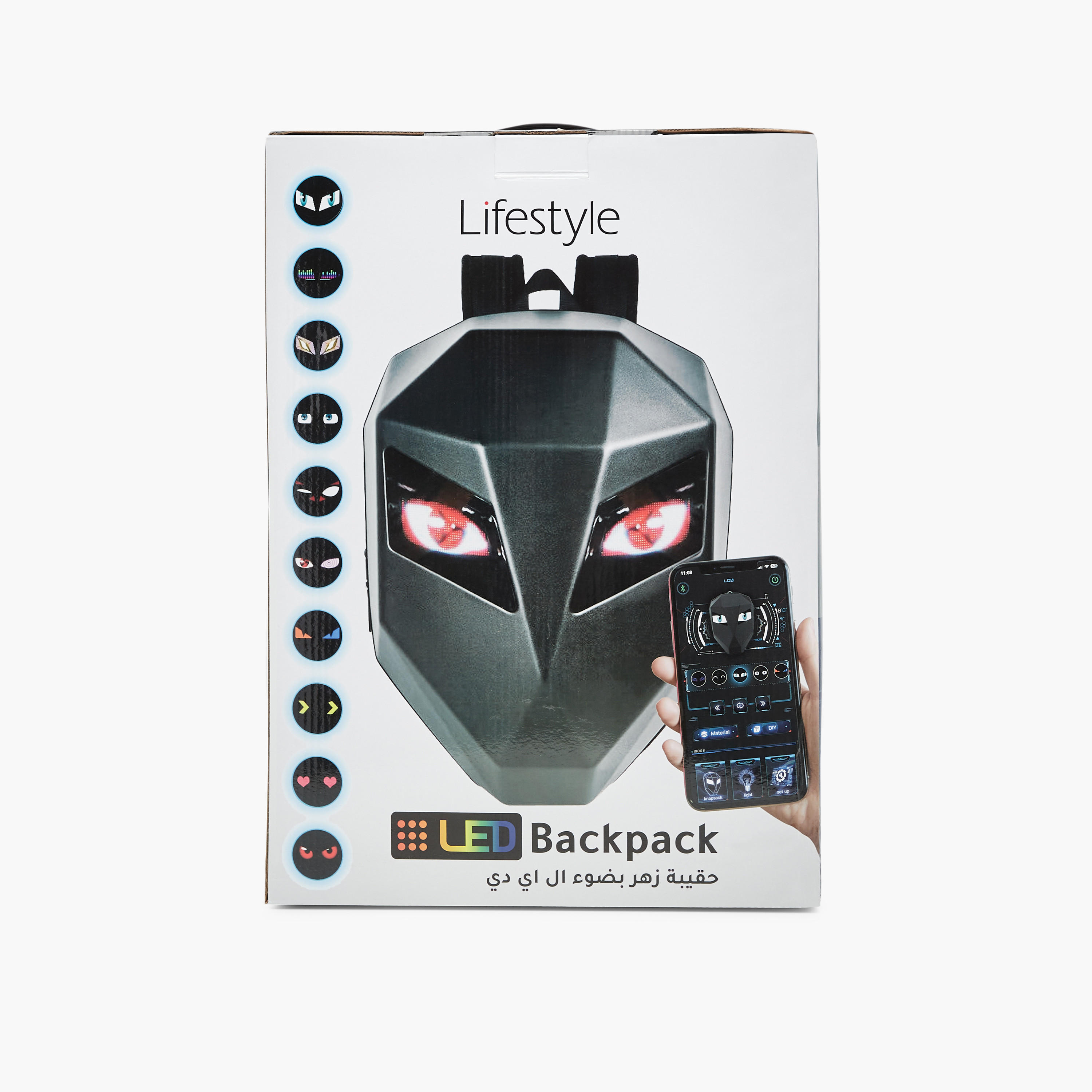 LED Backpack with Adjustable Straps and Zip Closure - 32.7x18x42 cms-men-bags-image-16