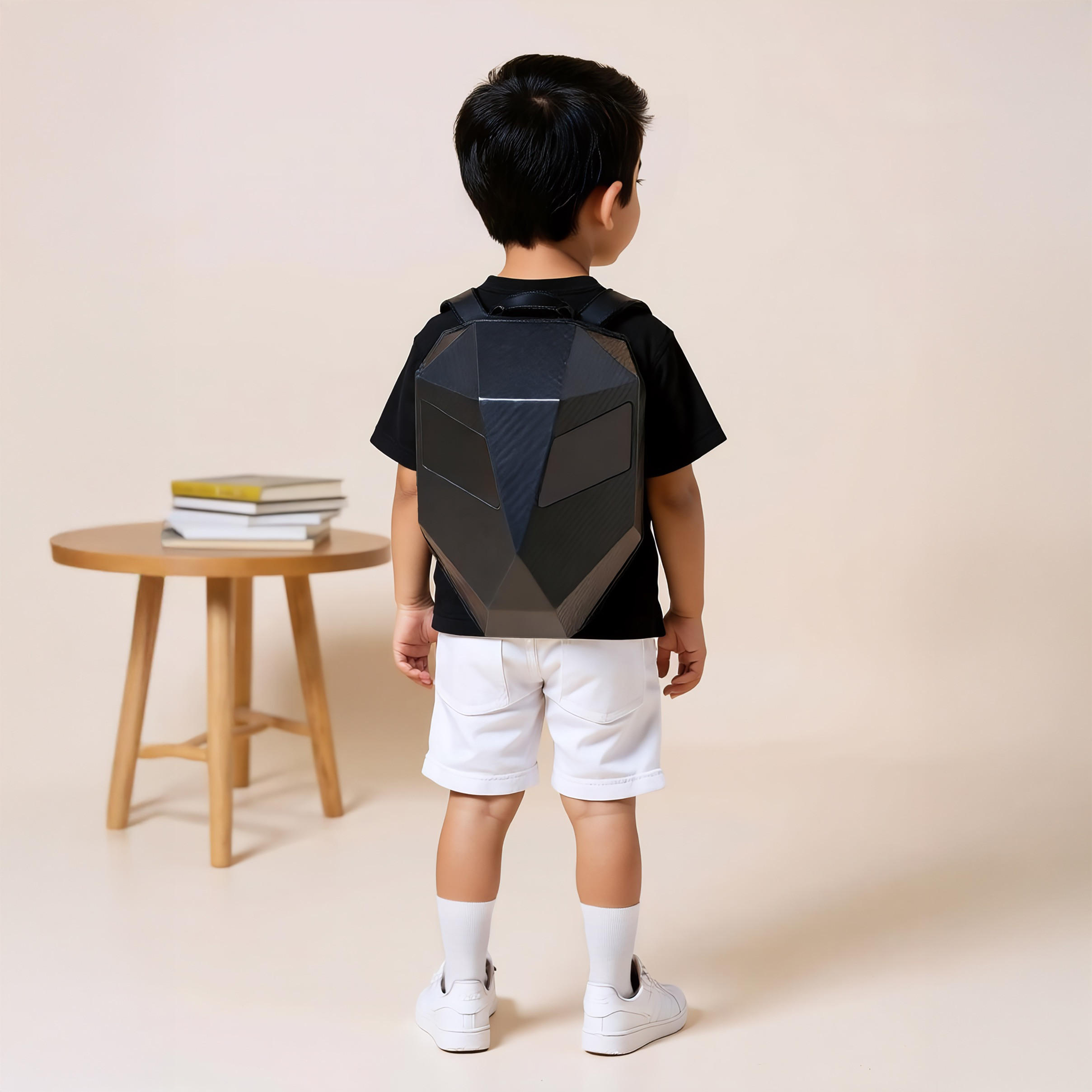 LED Backpack with Adjustable Straps and Zip Closure - 32.7x18x42 cms-men-bags-image-3
