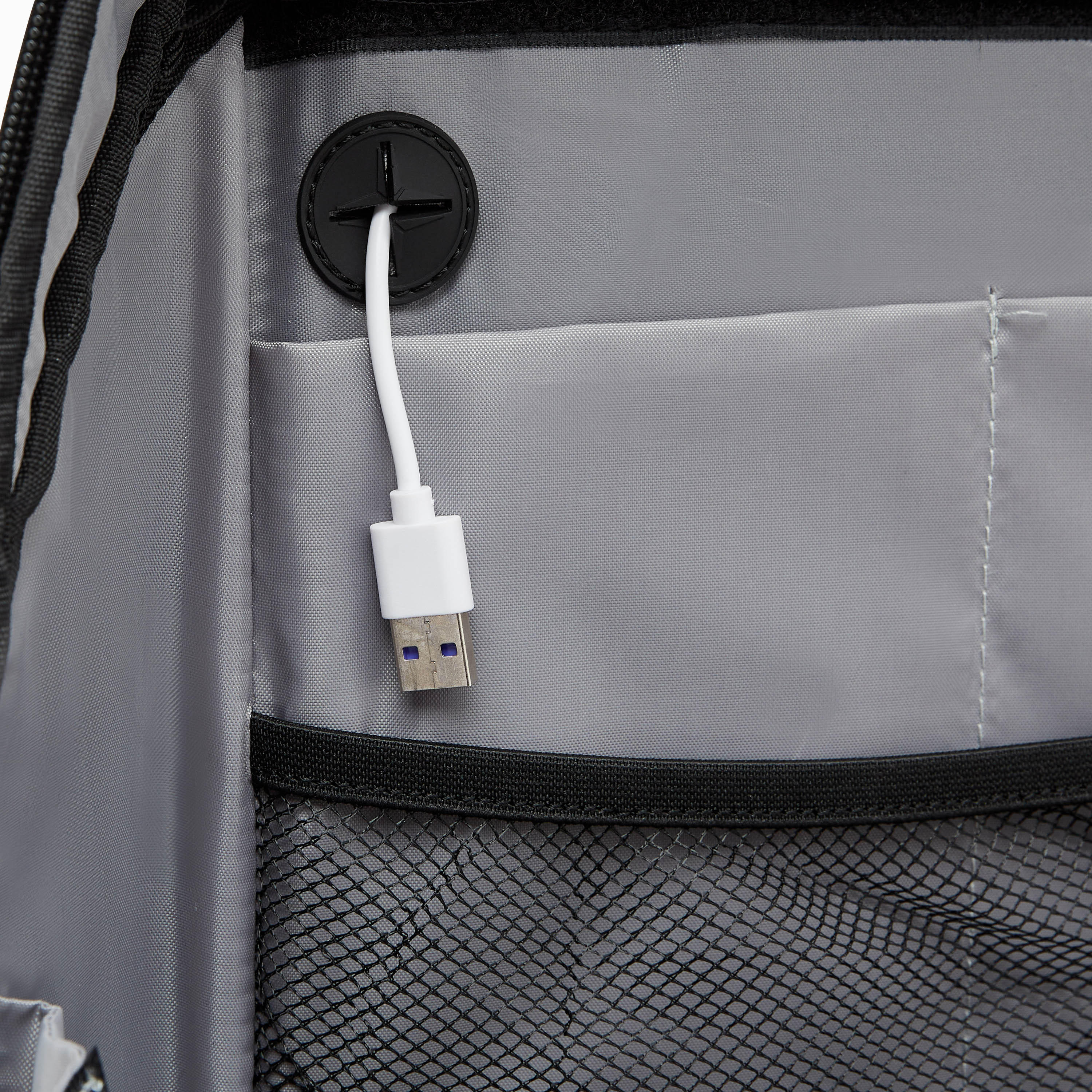 LED Backpack with Adjustable Straps and Zip Closure - 32.7x18x42 cms-men-bags-image-10