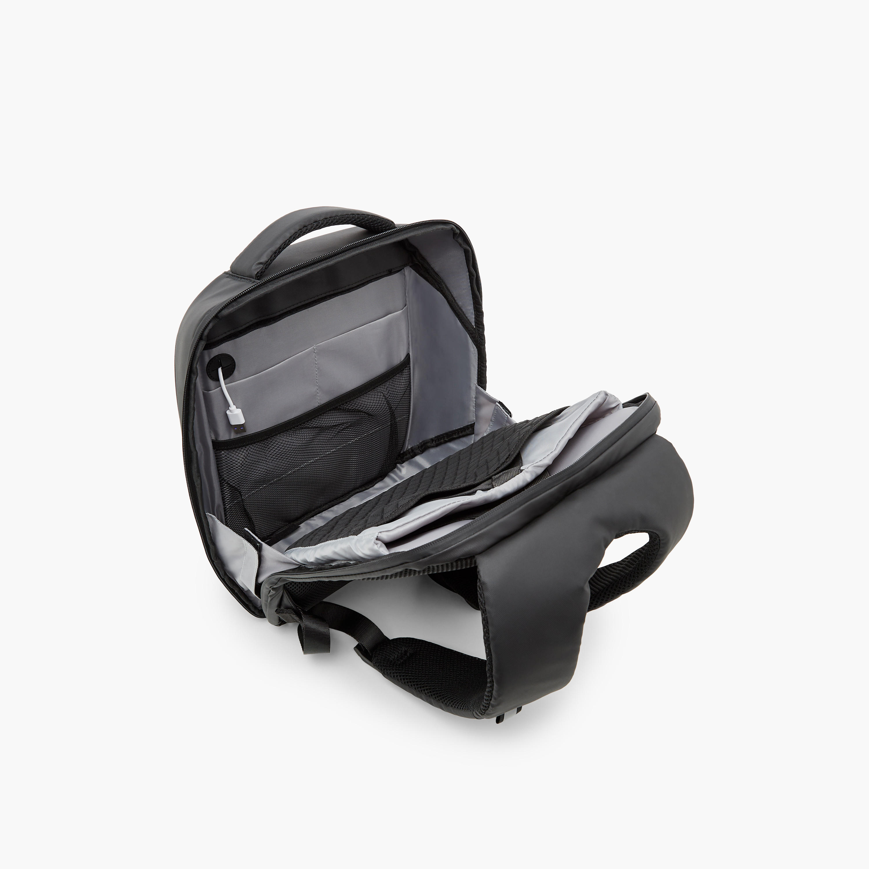 LED Backpack with Adjustable Straps and Zip Closure - 32.7x18x42 cms-men-bags-image-11