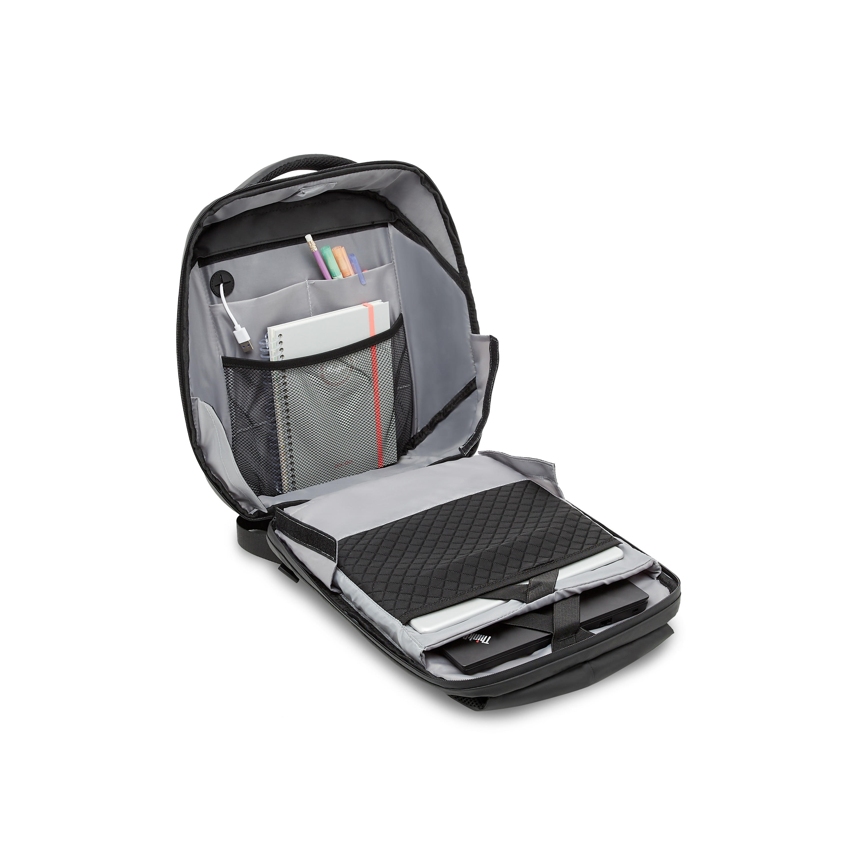 LED Backpack with Adjustable Straps and Zip Closure - 32.7x18x42 cms-men-bags-image-12